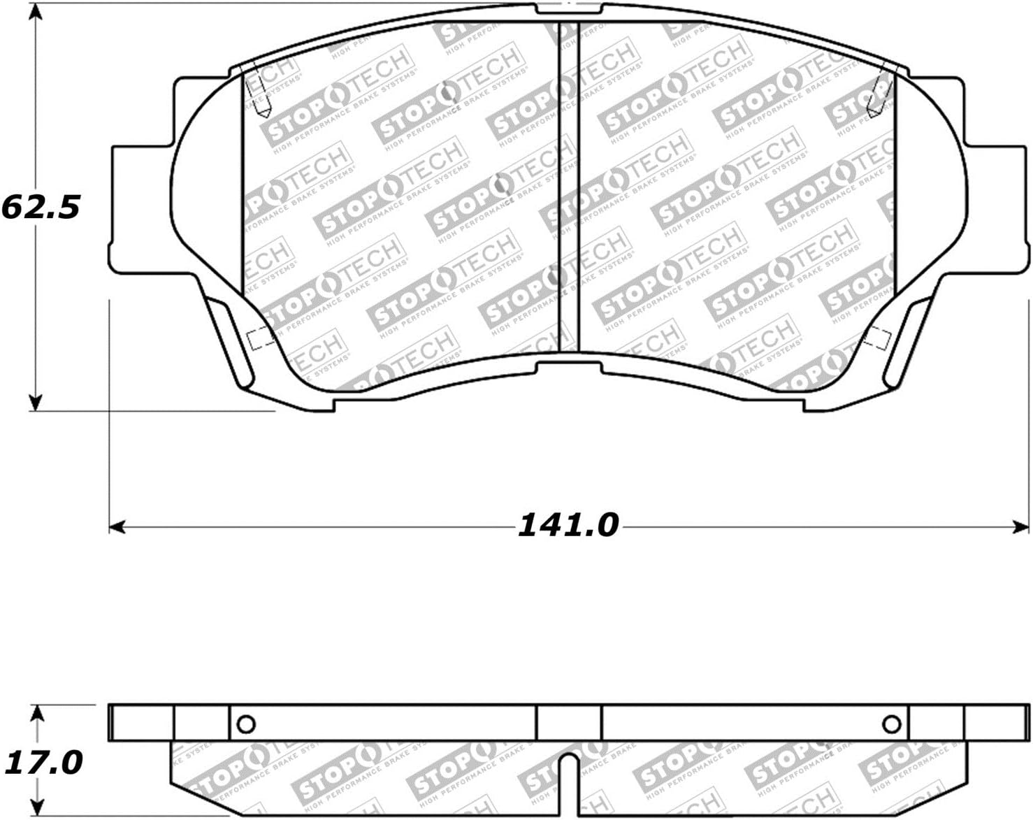 StopTech 309.04760 Sport Brake Pads with Shims and Hardware