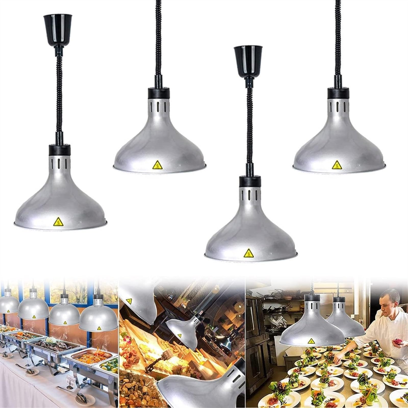 Lampada riscaldante per alimenti, lampada riscaldante per alimenti, lampada riscaldante a infrarossi per alimenti, lampada riscaldante retrattile per ristoranti, lampada riscaldante per alim