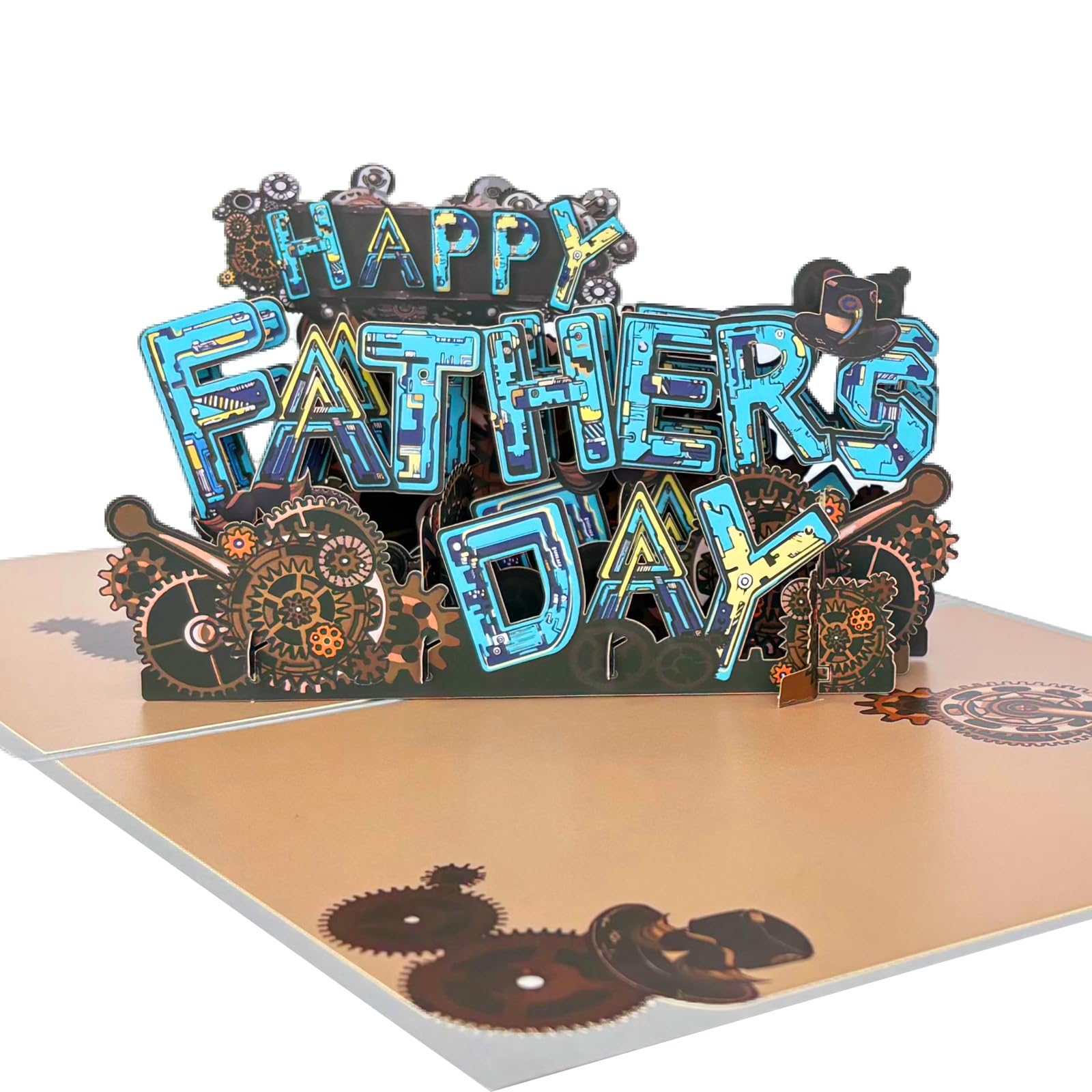 JUESMOS 3D Father's Day Pop up Card for Dad Happy Fathers Day Card Gifts from from Son Daughter Funny Present for Husband Grandpa from Wife Grandkids