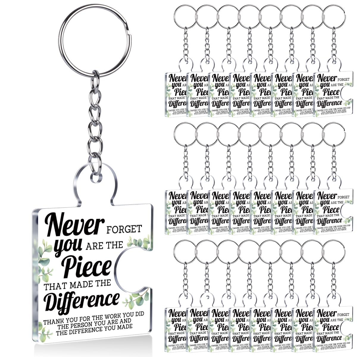Team Appreciation Gifts Bulk Thank You Keychains for Coworkers