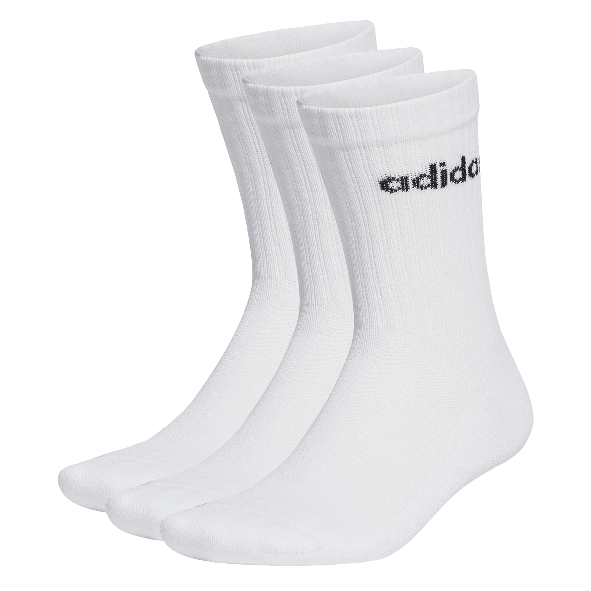 adidas Unisex - Adulto Linear Crew Cushioned Socks 3 Pairs