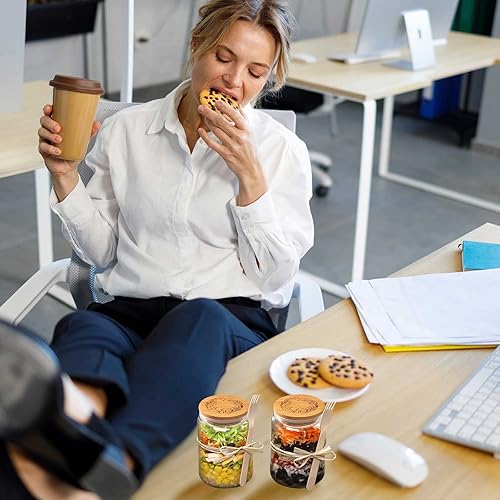 Miniatura 5 de Oui - Juego de 6 tapas para tarros de yogur selladas de bambú herméticas