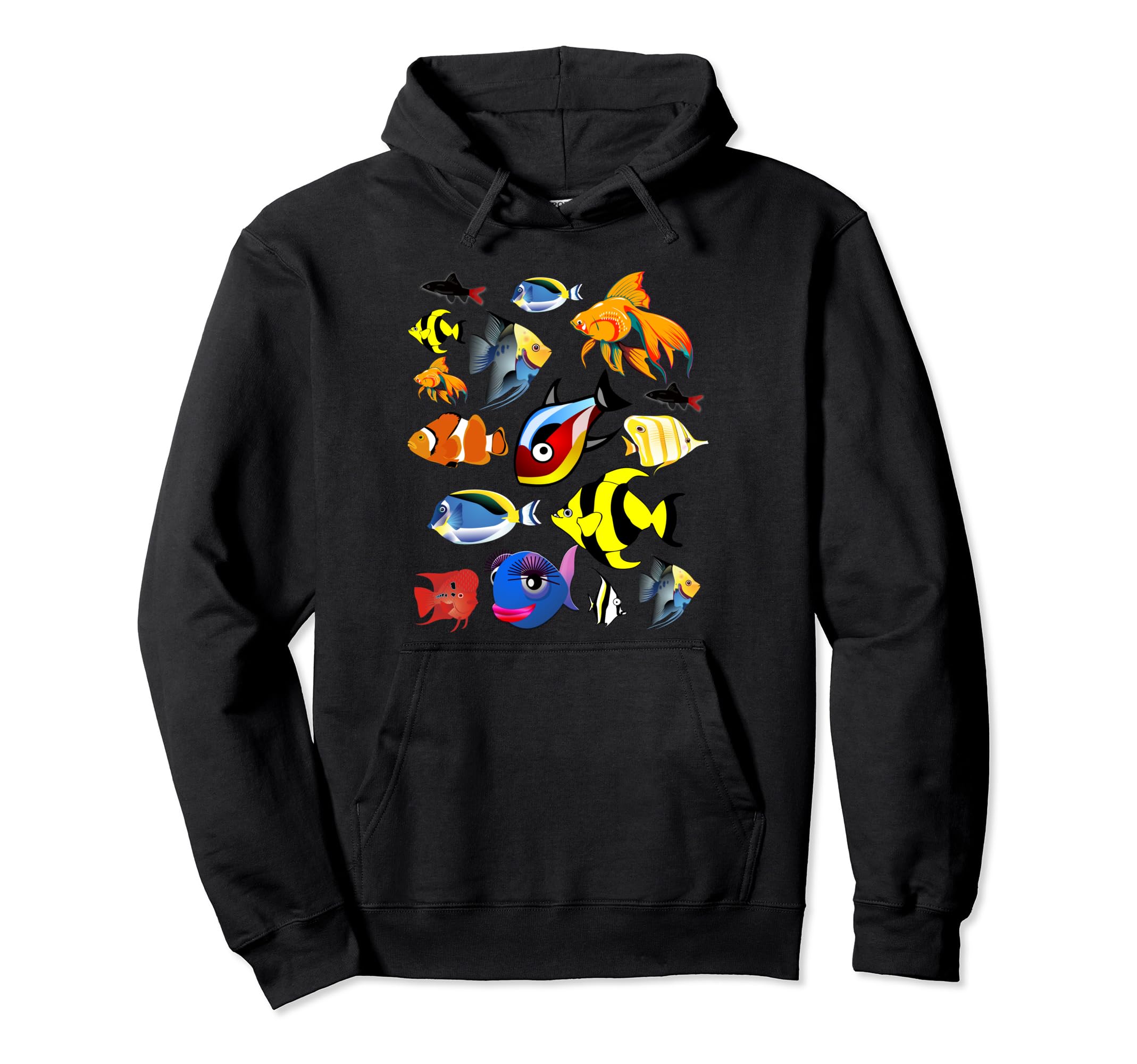 Fishkeeper Fish Tank Tropical Aquarium Fish Gift T-shirt Pullover Hoodie, Black