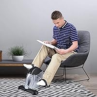 Vista 4 de Mini Exercise Bike, himaly Under Desk Bike Pedal Exerciser Portable Foot Cycle Arm & Leg Peddler Machine with LCD Screen Displays