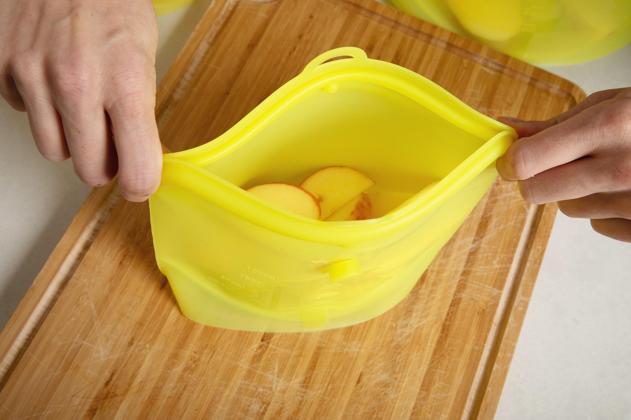 TM Rehoboth - Sacchetti riutilizzabili in silicone per alimenti, ecologici, a prova di perdite, adatti al congelatore, lavabili in lavastoviglie, multiuso, confezione da 3, 3 dimensioni da 500 ml,
