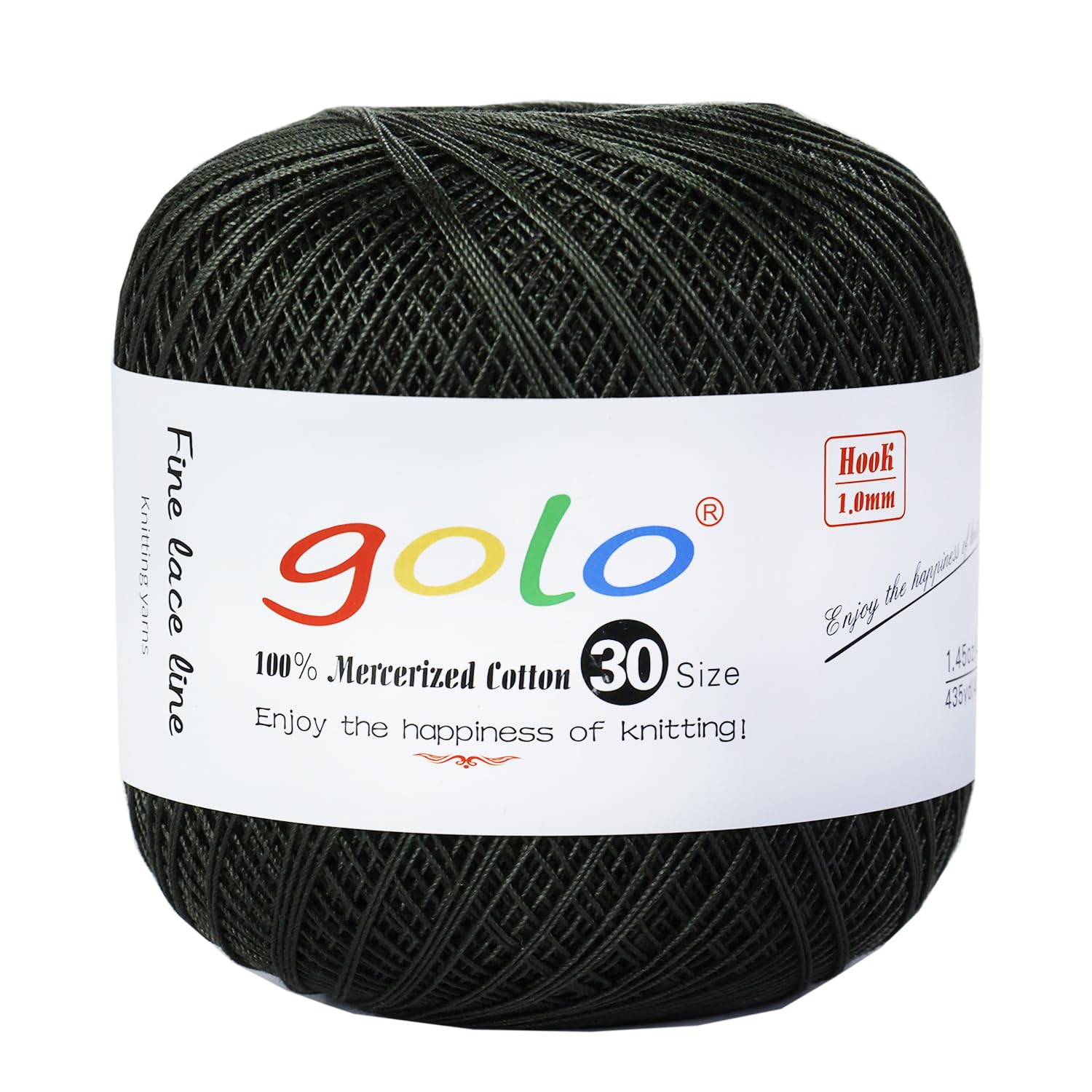 golo Crochet Thread Yarn for Hand Work Crochet Yarn Black Green 233