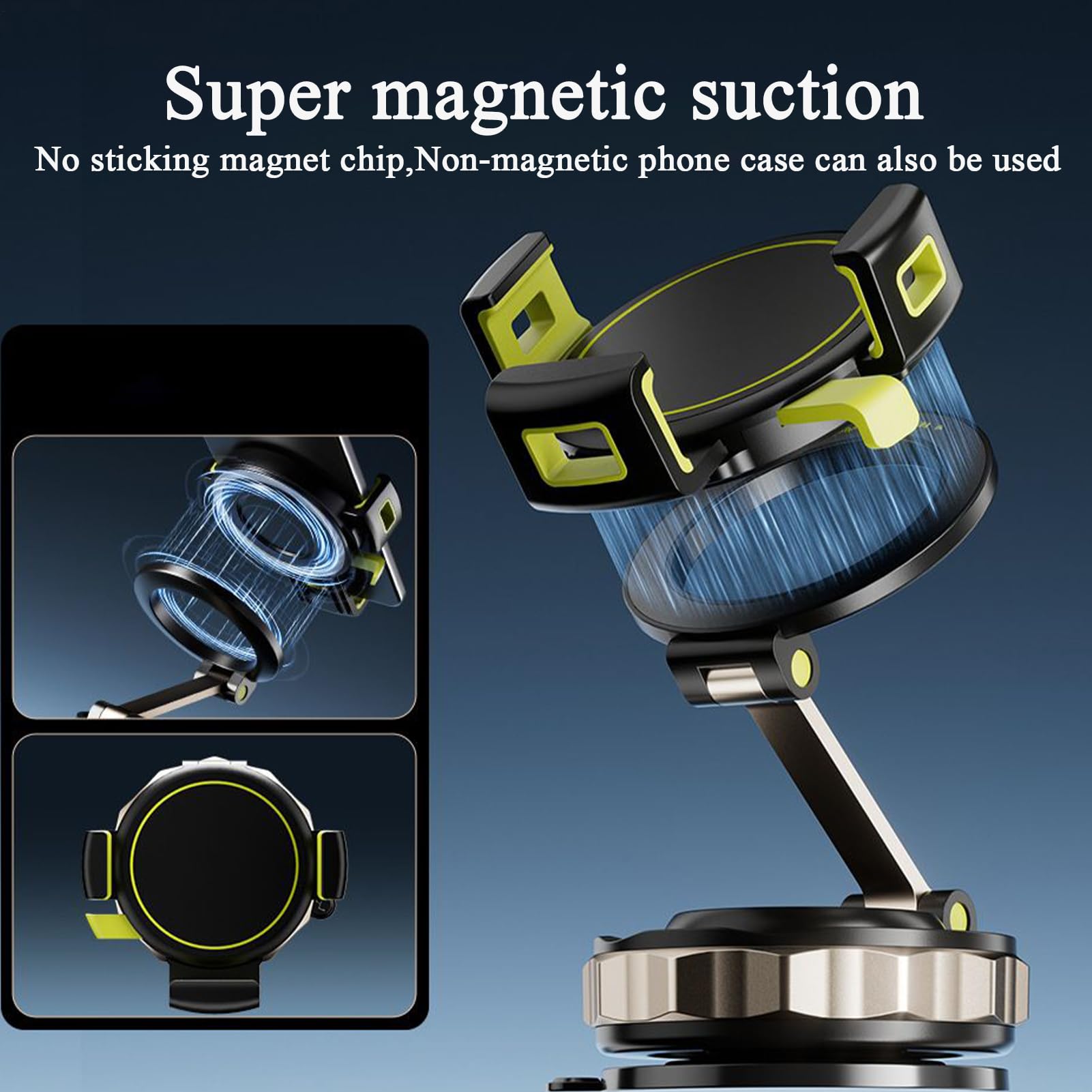 Supporto Magnetico Per Cellulare Auto Adsorbimento A Vuoto Rotante Porta | Astuccio Smartphone per SUV Utenti Navigazione