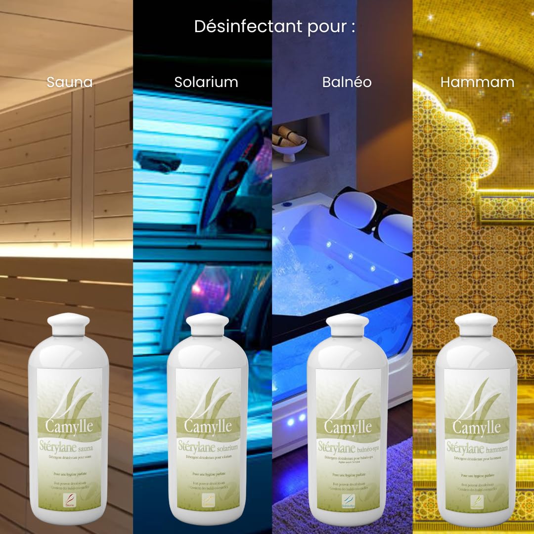 Camylle - Stérylane Sauna - Détergent et désinfectant pour le nettoyage des cabines de sauna - - 5000ml