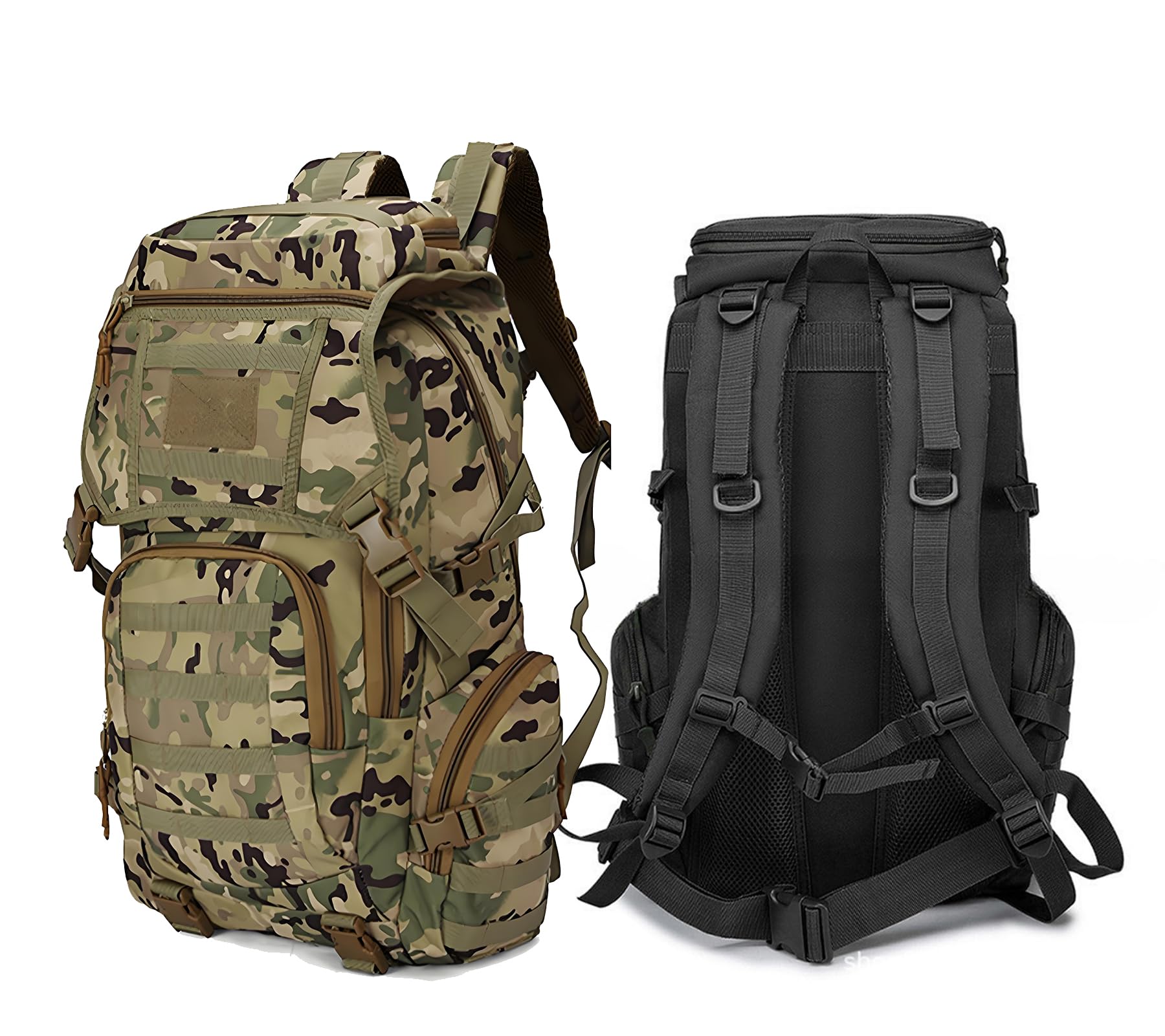 RAPIDSKY Zaino tattico 35L in Oxford 900D resistente e idrorepellente. Capienza 3 giorni, sistema MOLLE, perfetto per trekking e campeggio.