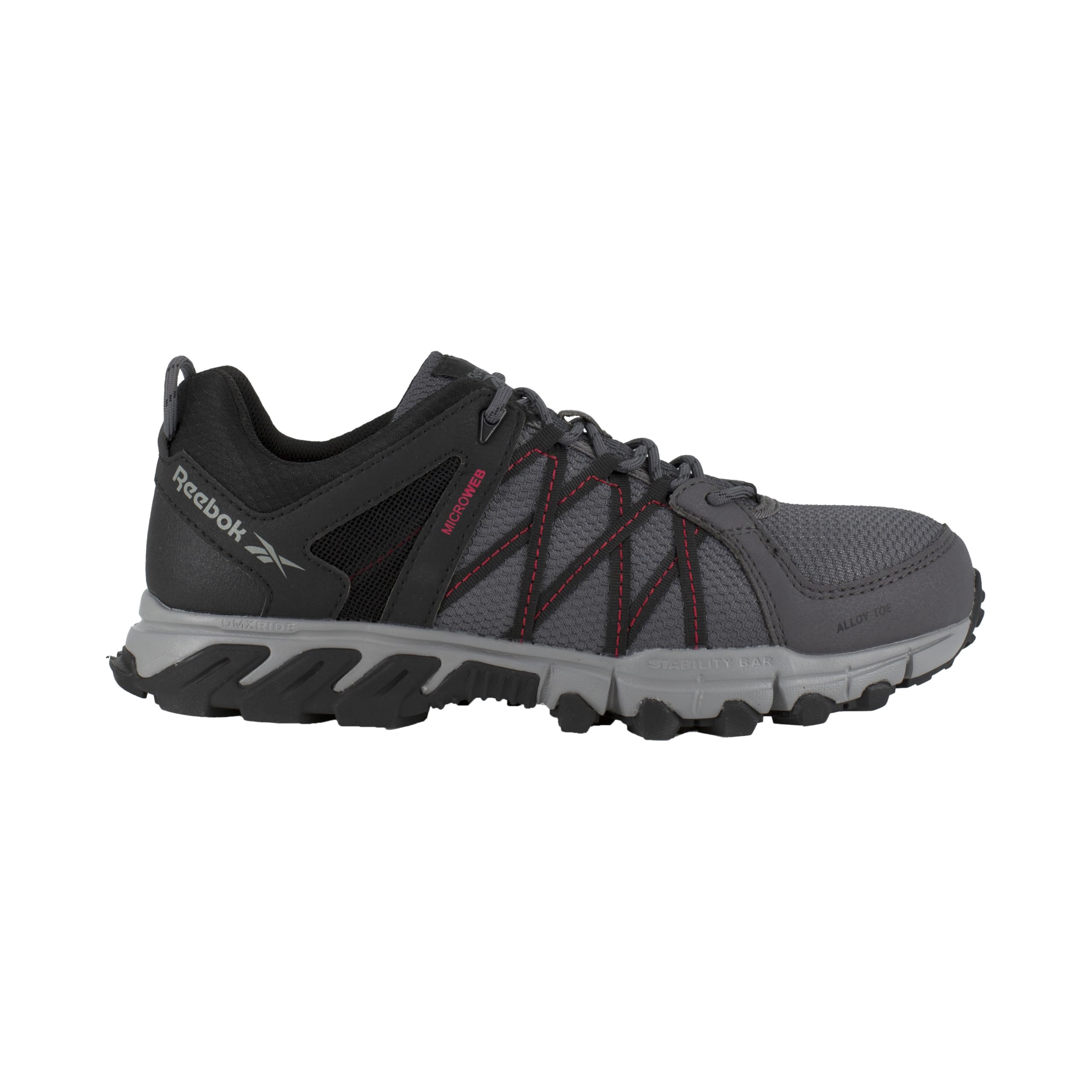 Reebok Męski Trailgrip Work at Oxford męski RB3402 szary, czarny i czerwony Trailgrip Work Athletic