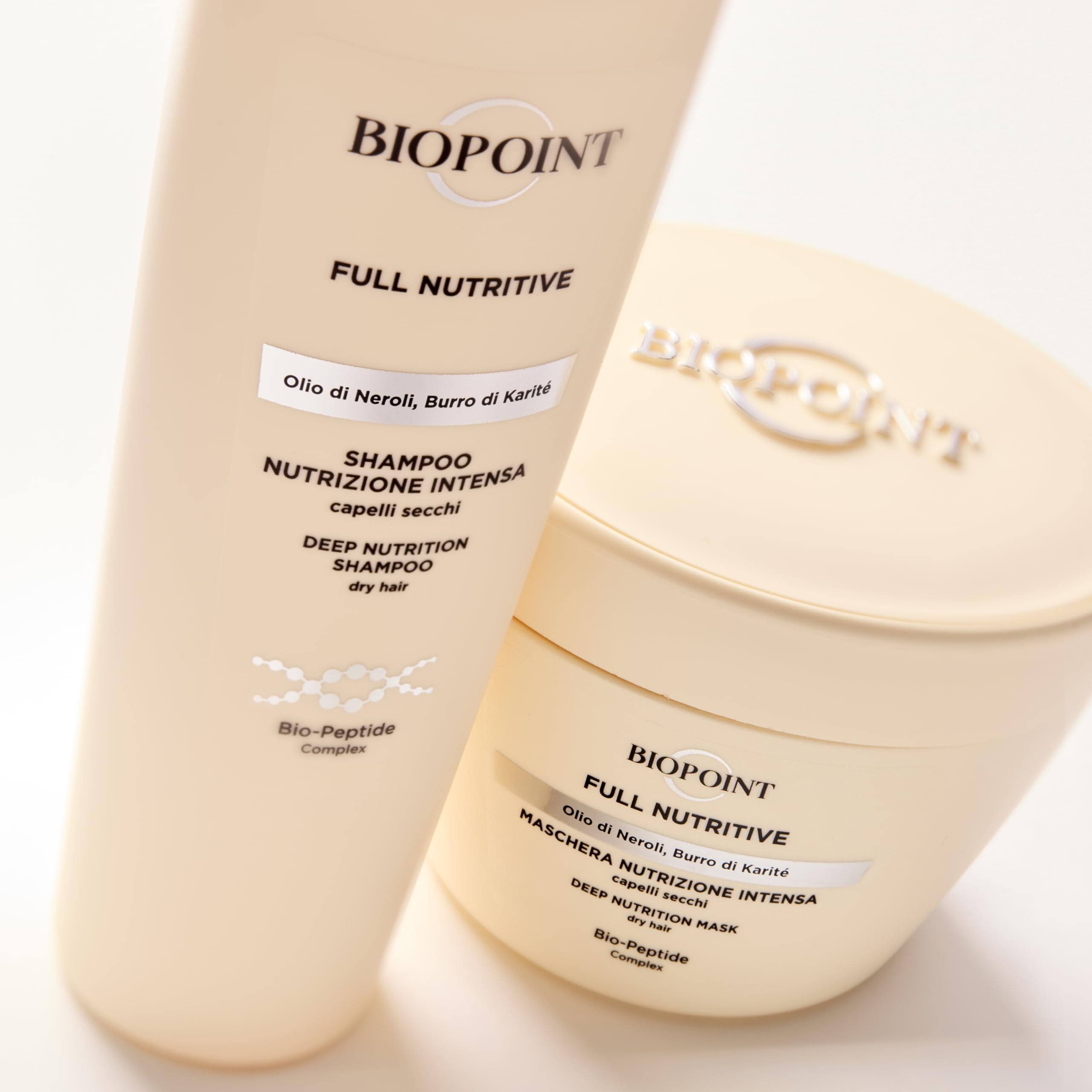 Biopoint Full Nutritive - Maschera Capelli Nutrizione Intensa, Azione Idratante e Rinforzante, Dona Morbidezza e Luminosità al C