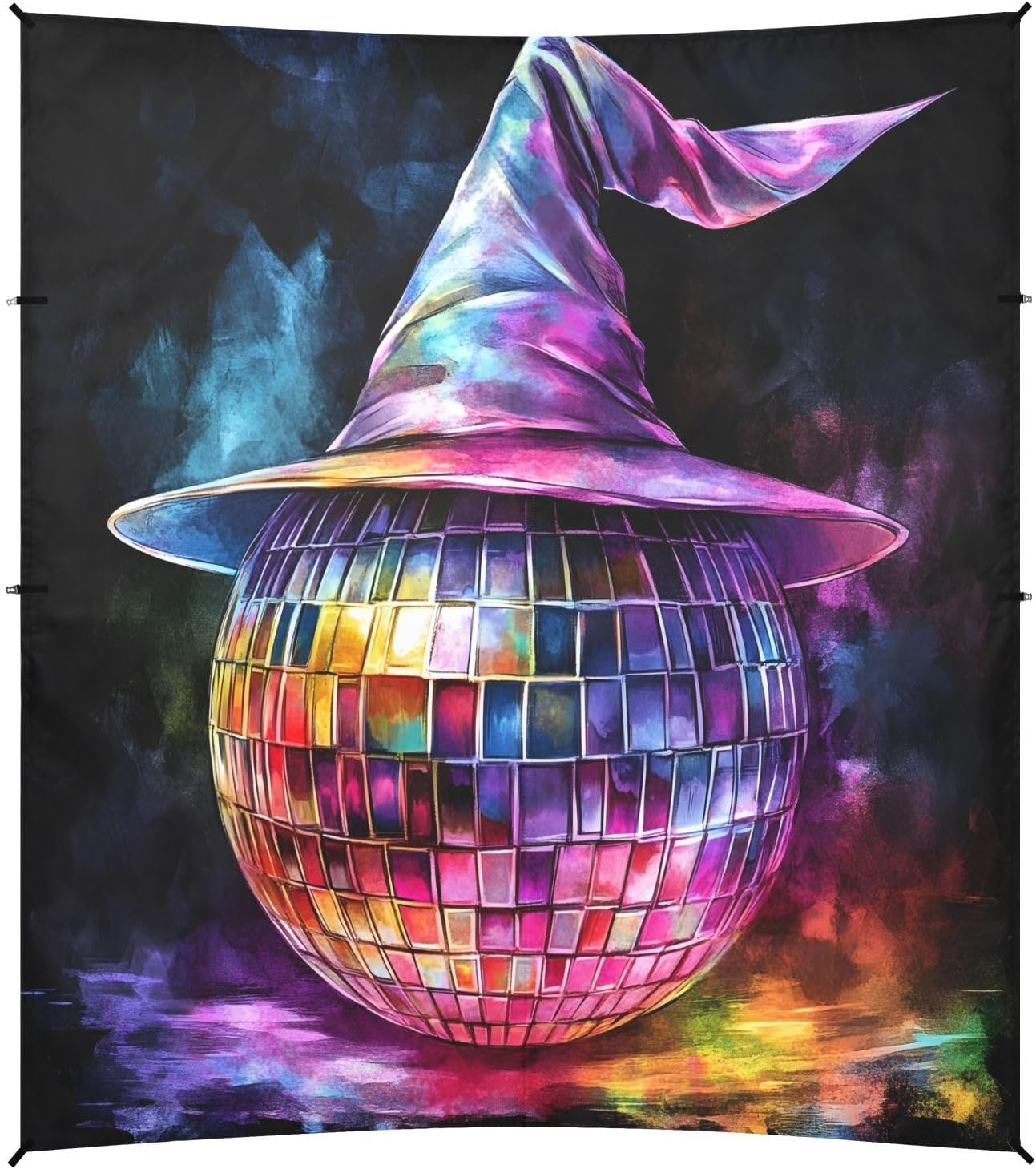 ALAZA Witch Hat Pop Beach Tent Sun Shelter UPF50+ Protection Beach Shade Canopy w/ 4 Sandbags for Outdoor Camping, Fishing, Backyard Fun, Picnic, 10x9 ft