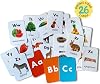 Alphabet Flash Cards for Kids, Early Learning First Word Cards for Preschool Children and Toddlers, Teach ABC Letters, English Words, Uppercase and Lowercase