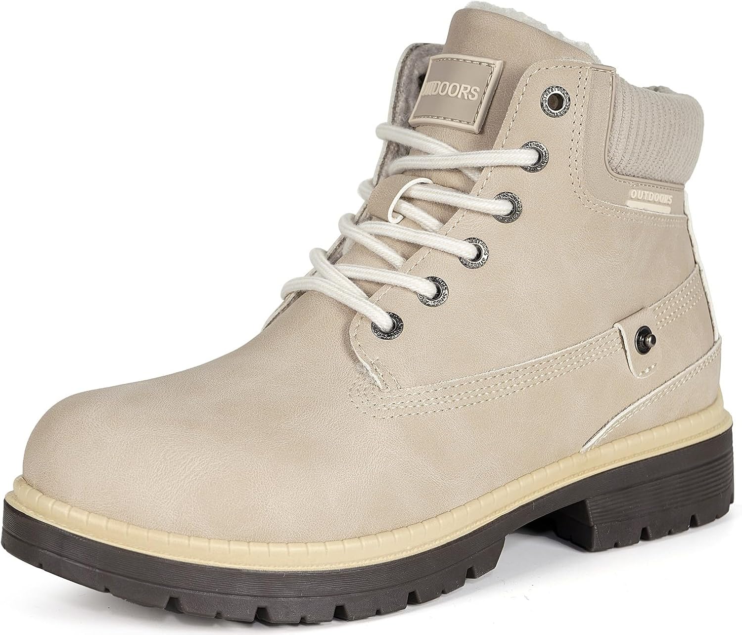Eagsouni Hiking Boots for Women Winter Snow Casual Work Boots Waterproof Lightweight Hiking Shoes for Trekking Camping Walking