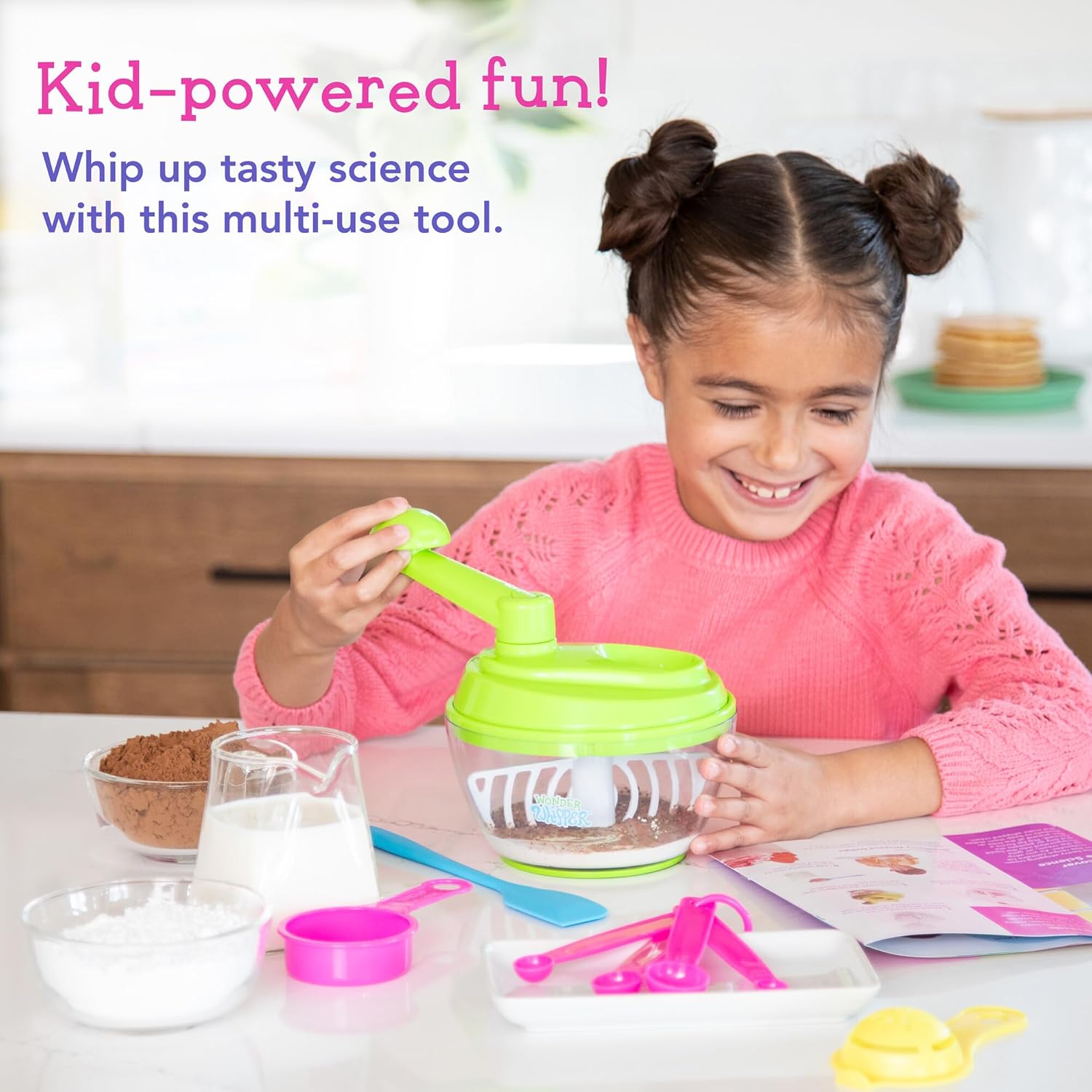 MindWare Kitchen Science Academy Wonder Whipper - Fun and Educational Cooking Set for Kids Ages 6 & Up - Crank Mixer and Kid-Friendly Kitchen Tools - Hands-On Learning Experience
