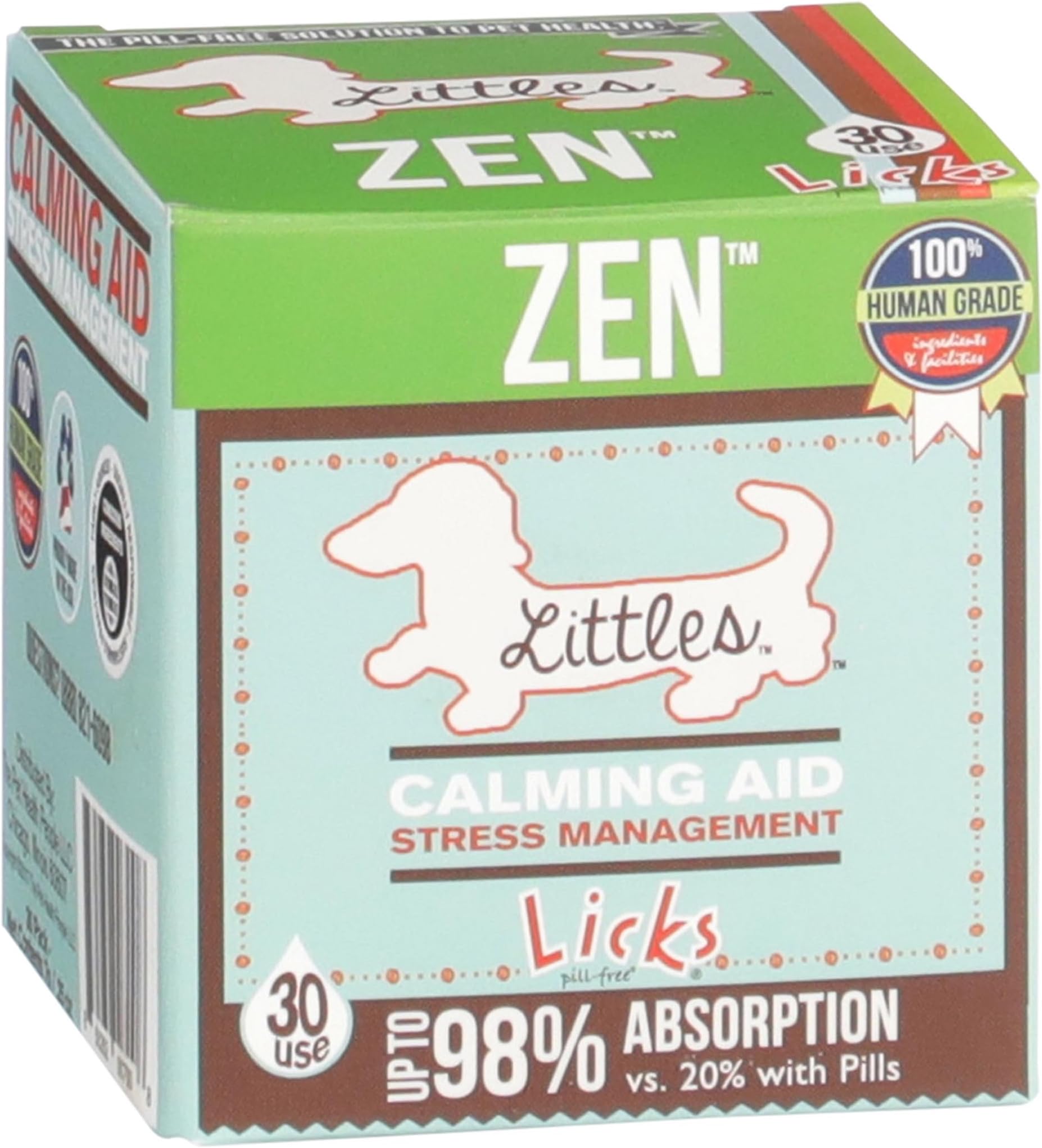 - Zen Small Breed Dog Calming Aid - Zen Calming Aid Supplements for Aggressive Behavior & Nervousness - Dog & Puppy Treats for Stress Relief & Health - Gel Packets - 30 Use