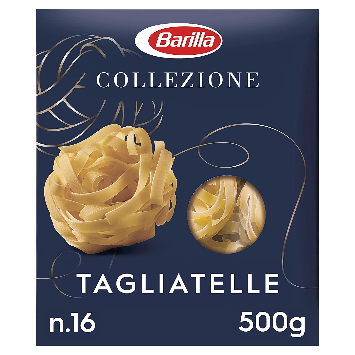 Barilla Hartweizen Pasta Collezione Tagliatelle – 20er Pack (20x500g)