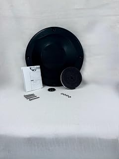 Rotosolutions 12 Inch Black Septic Riser Dome Lid, Heavy Duty Plastic, Circular Shape, 3 Pack with Installation Kit, Sand Fill Option