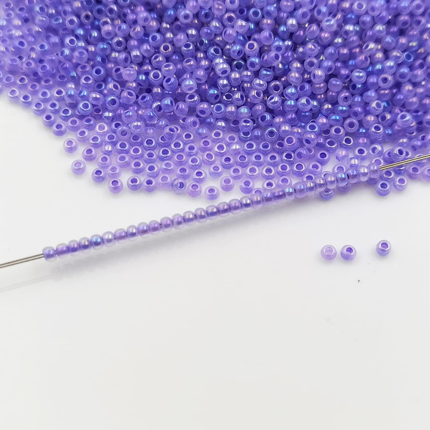 INSPIRELLE Size Almost Uniform 120 Gram 12/0 (2mm) Glass Round Seed Beads for Craft Jewelry Making, 24 Translucent AB Colors - Image 3