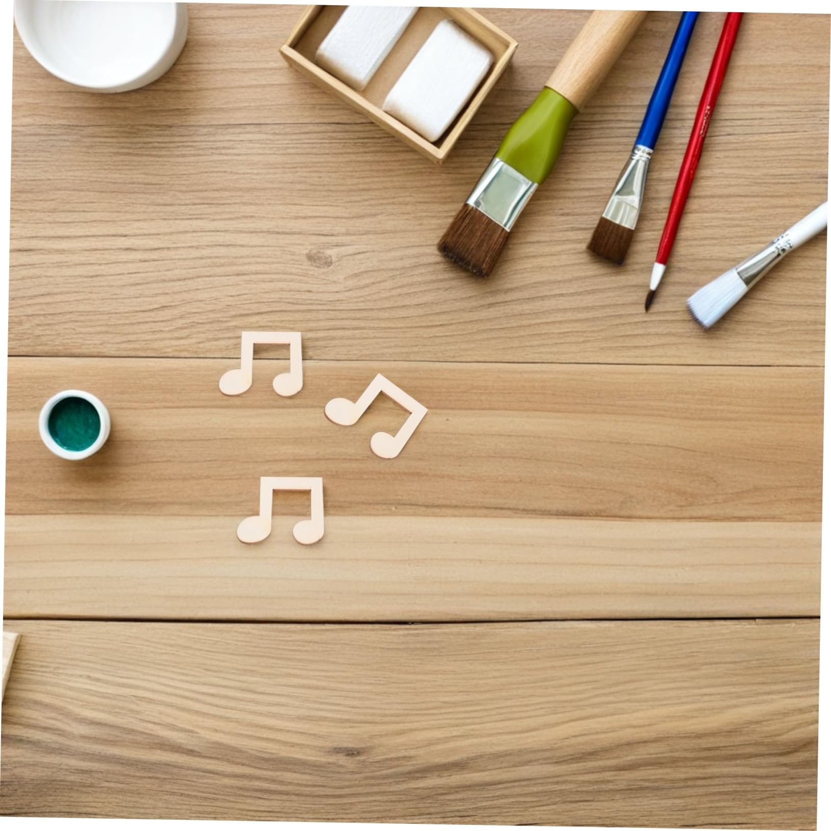 100piezas Notas Musicales De Madera Sin Terminar Manualidades Notas Musicales De Decoración Para Fiestas Diy Recortes De Música Para Manualidades Infantiles