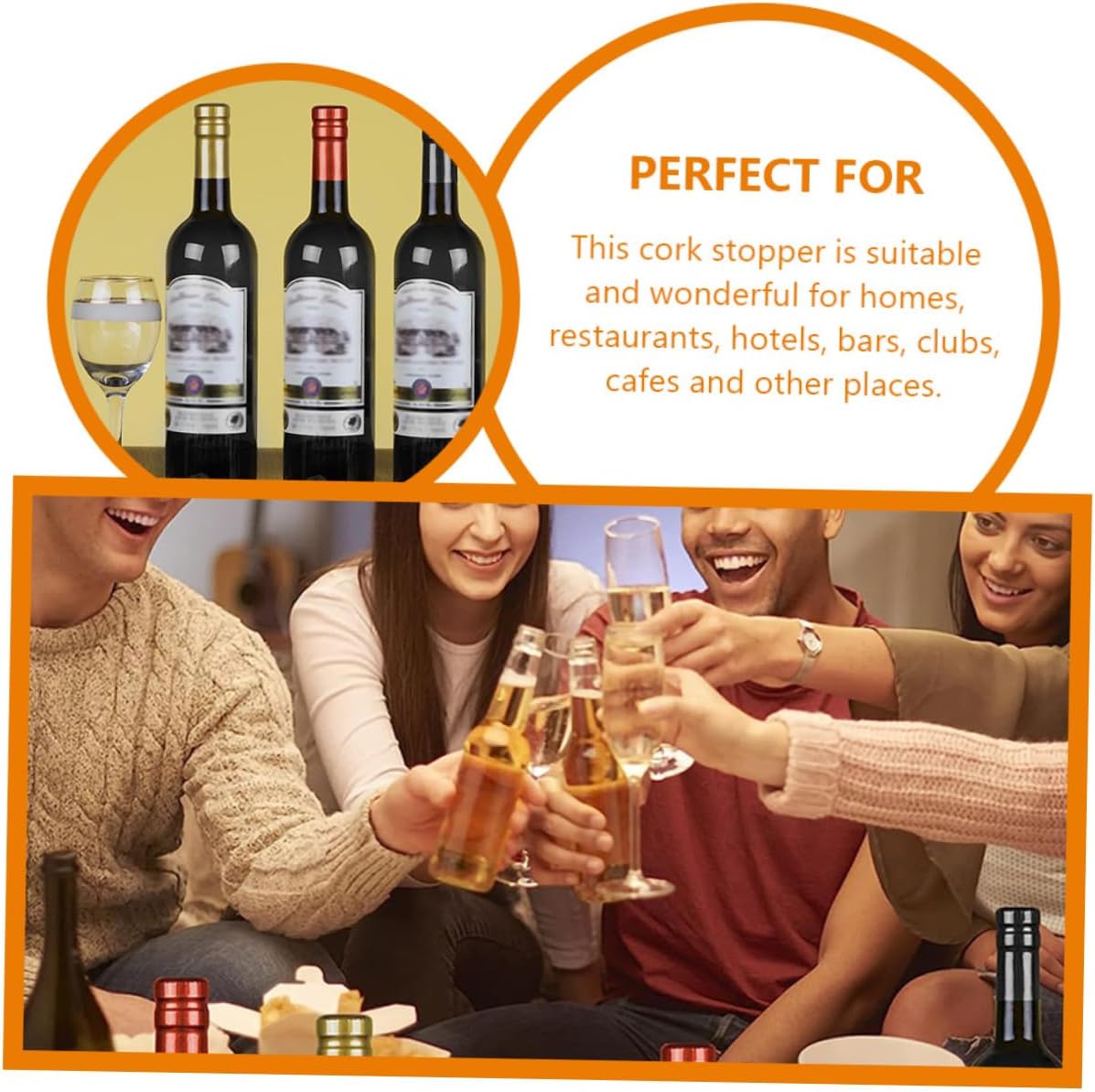Wine Bottle Heat Shrink Capsules 30 Sets PVC Wood Cork Seals