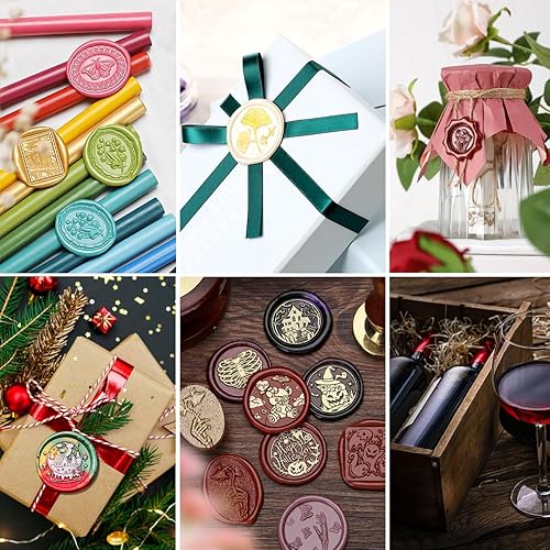 Miniatura 6 de 20 barras de cera para sellar con pistola de pegamento, cuentas para sello de cera, invitaciones de boda, sobres, correos de caracol, paquetes de