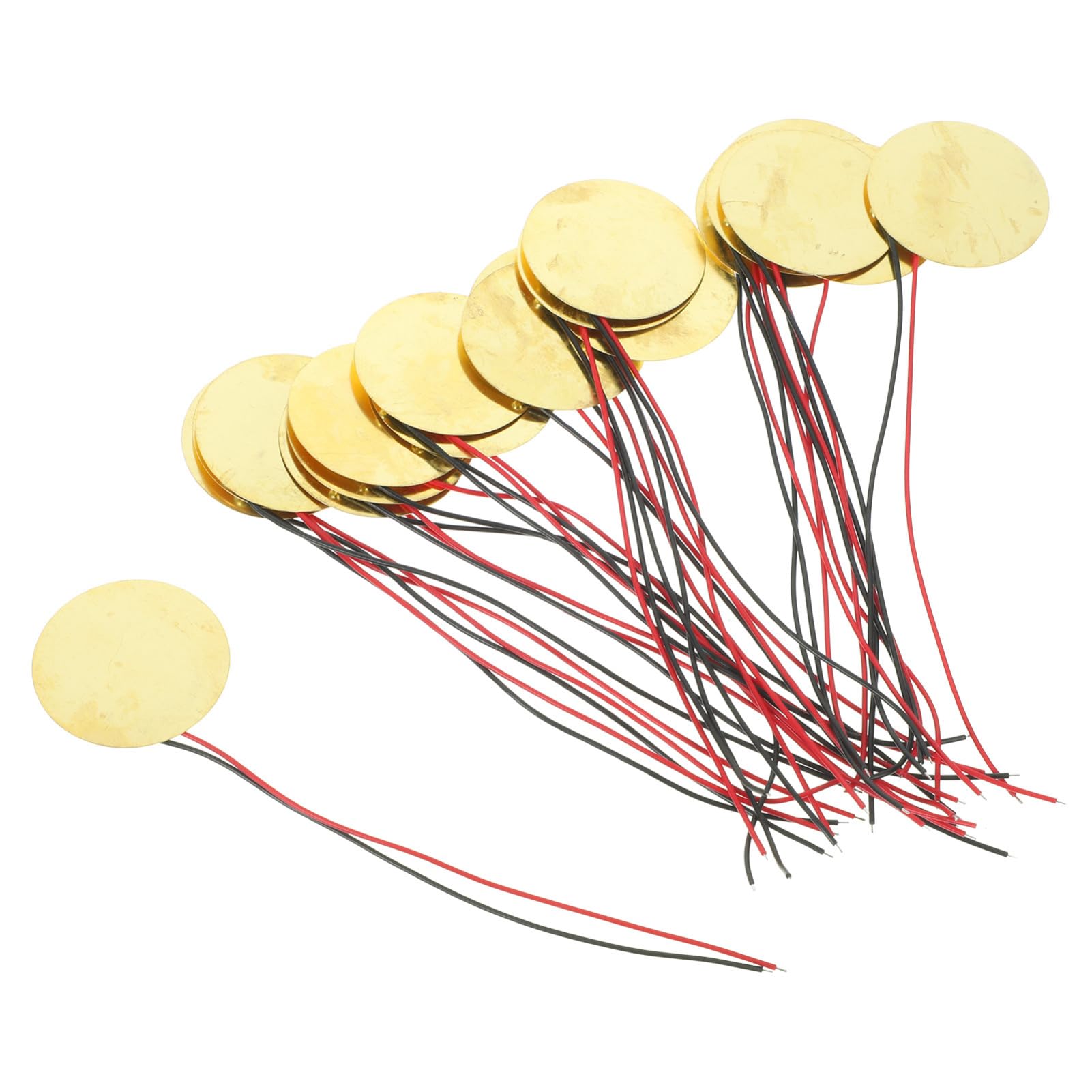 20pcs Buzzer Sound Microphone Element Guitar Triggers Tip Low Acoustic Electronic Discs Music Trigger Drum Disc Transducer Copper Sheet