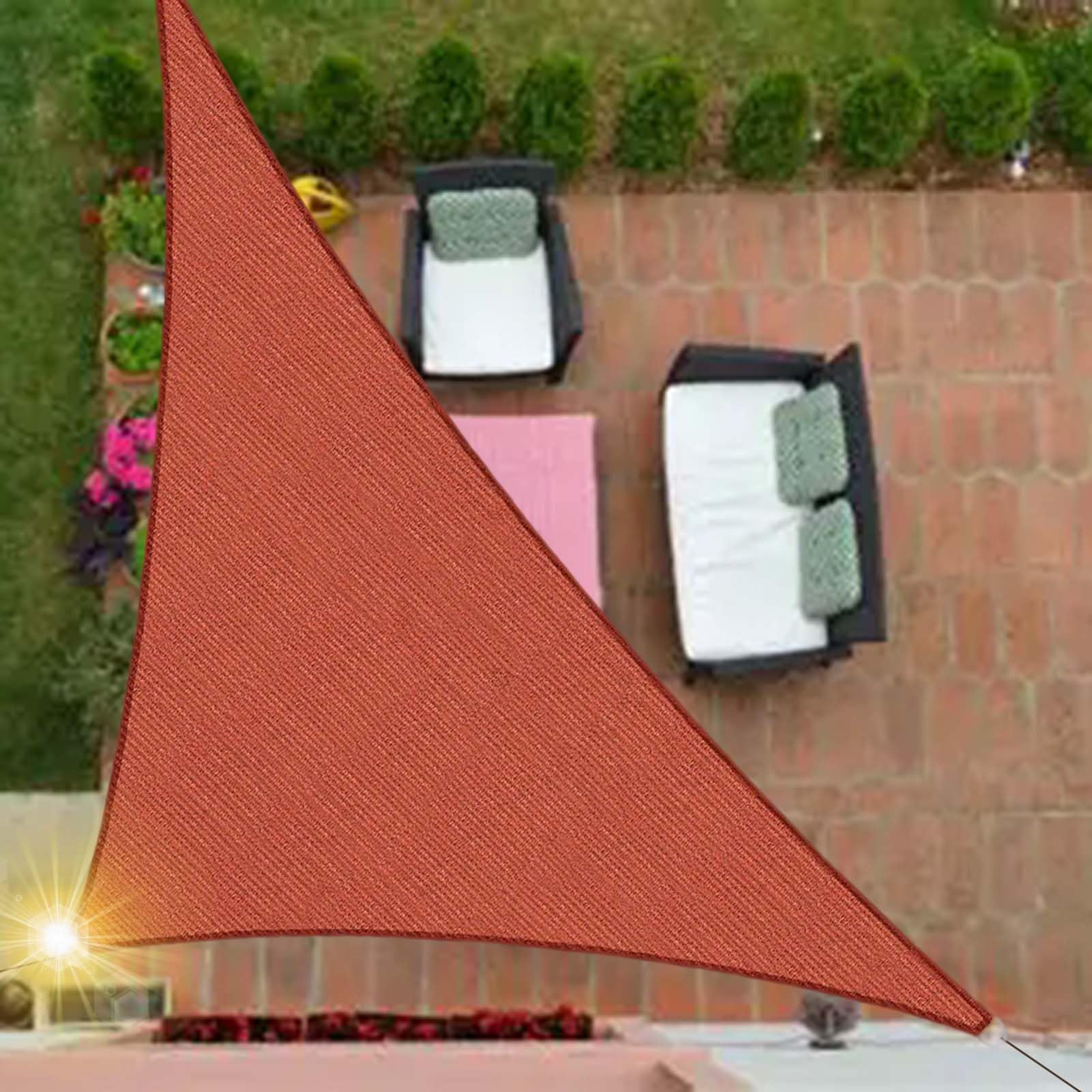 Ombrage pour terrasse et piscine TrianguSun voile 4x4m résistant eau