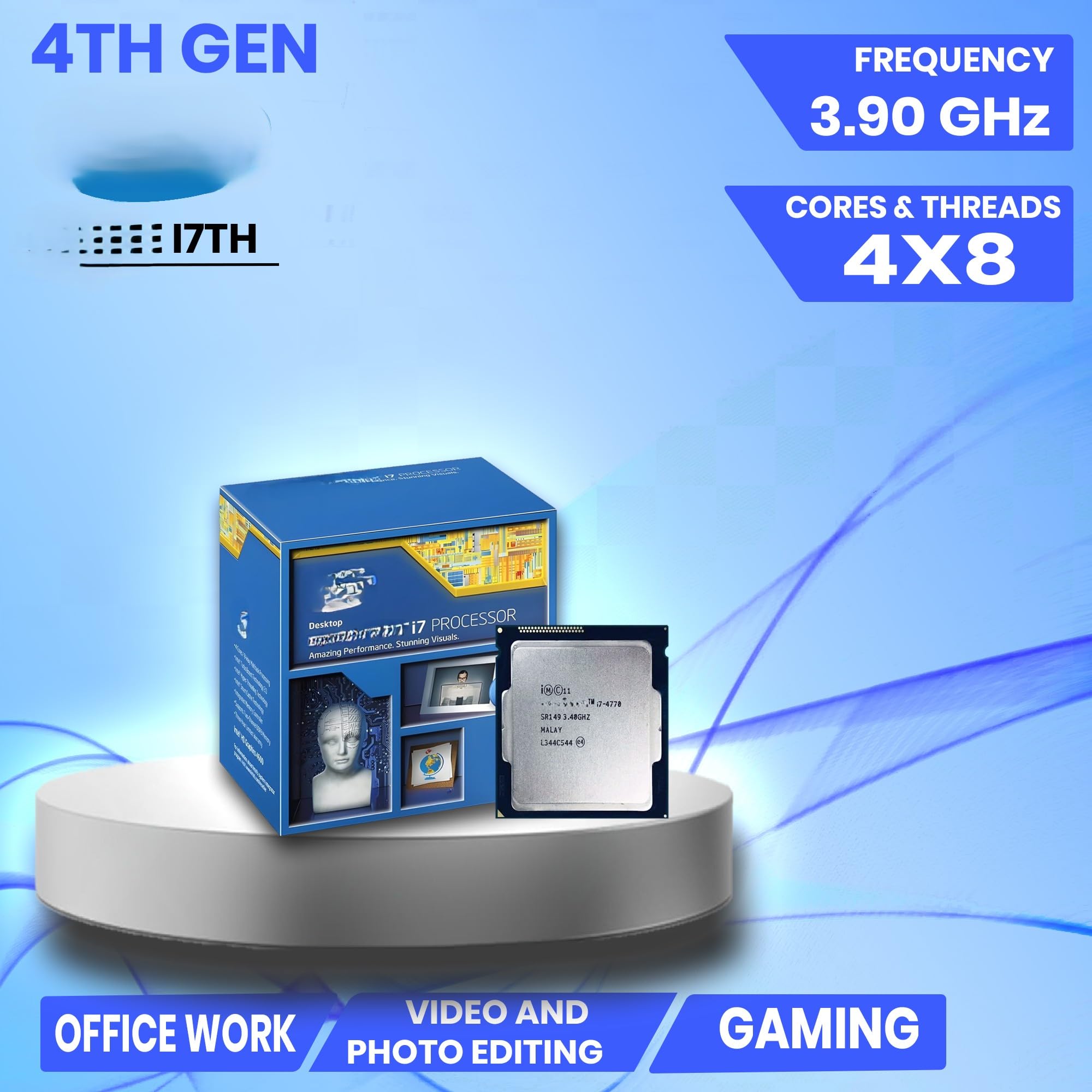 Assembled Desktop CPU with Core i7-6700 Quad Core 3.40Ghz (I7-6th