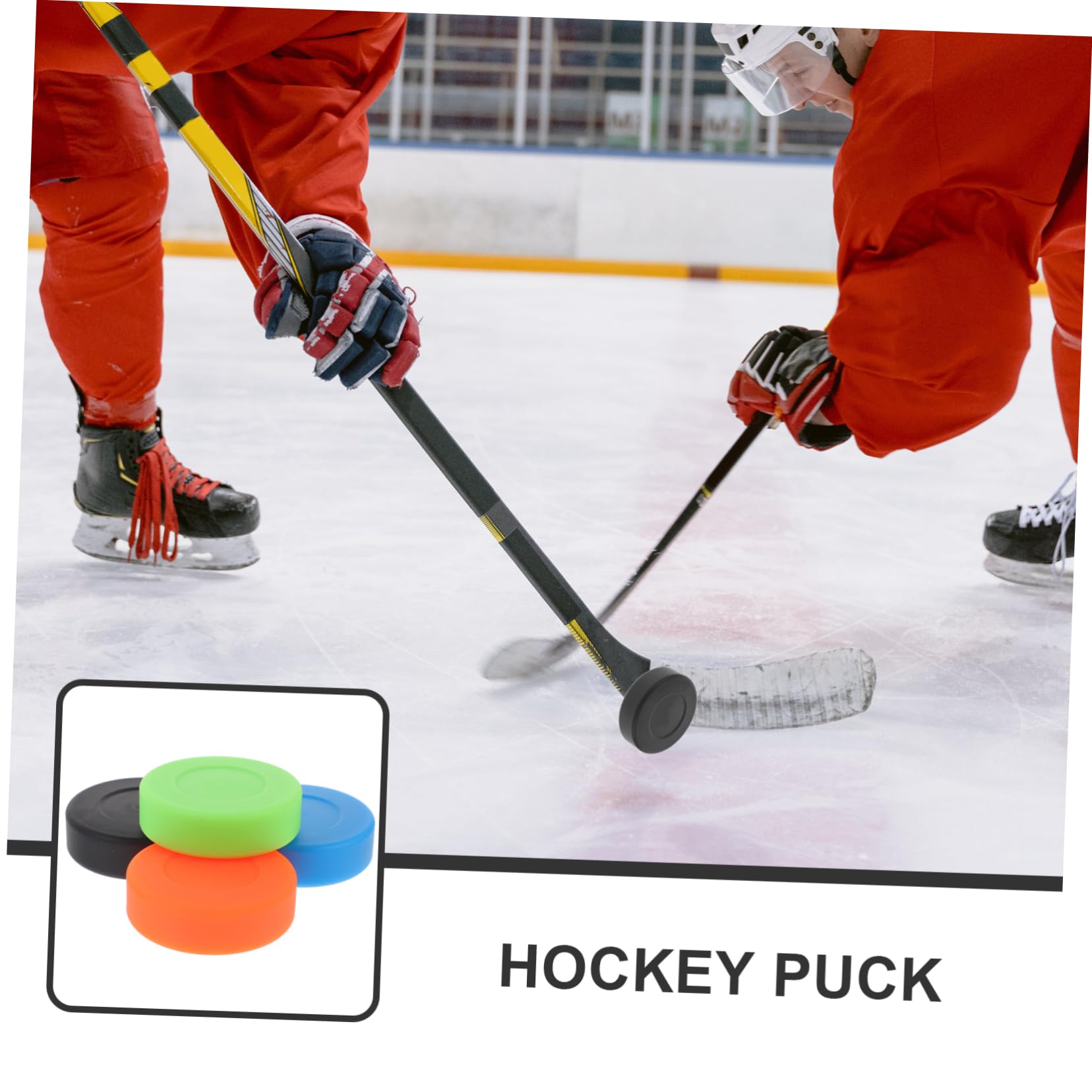 4 Stück PVC Eishockey Pucks mit Hoher Dichte und Niedrigem Reibungswiderstand Leichtes Hockeyzubehör für Training und Wettkampf dem EIS