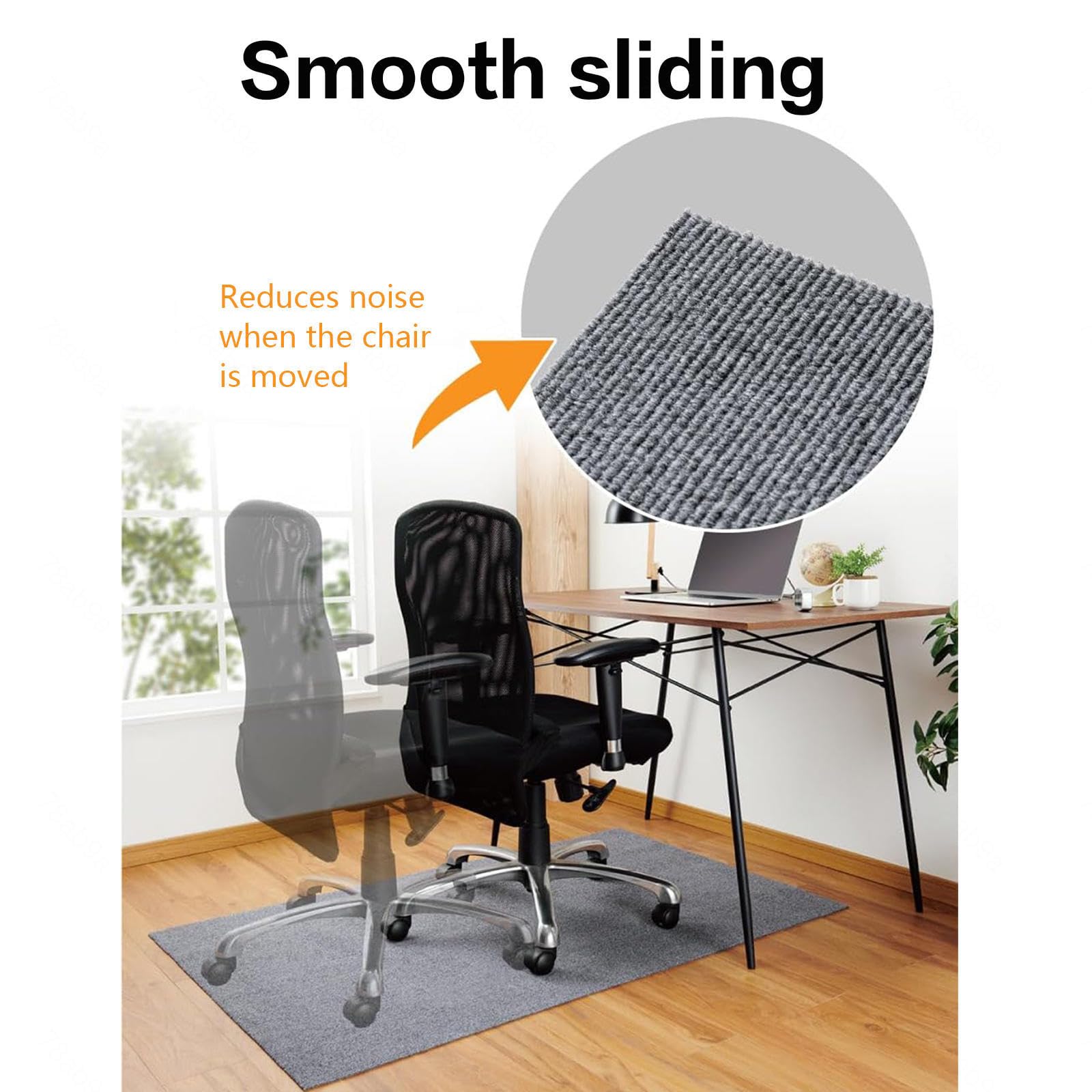 Tapis Bureau Sol Revêtement antidérapant,Matériau Résistant, Protection Sol Tapis pour Chaise Gaming Protège Les Sols, pour Gaming et Le Travail,Beige-120×150cm