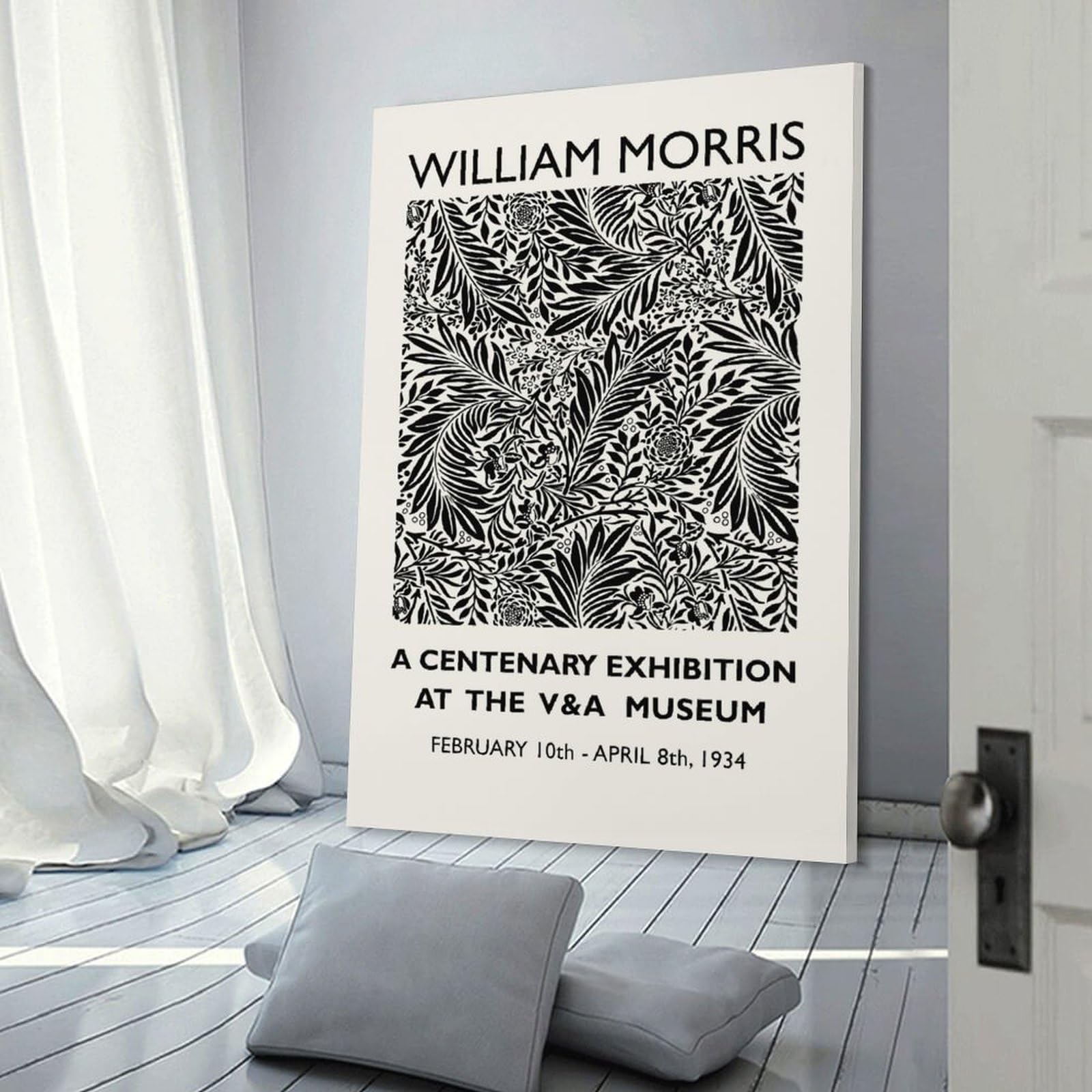 Junmoney William Morris Larkspur Room Decor Wall Art 08x12inch(20x30cm), for Wall Displays, Bedrooms Or Room Updates, Ideal for Building A Coordinated Art Wall