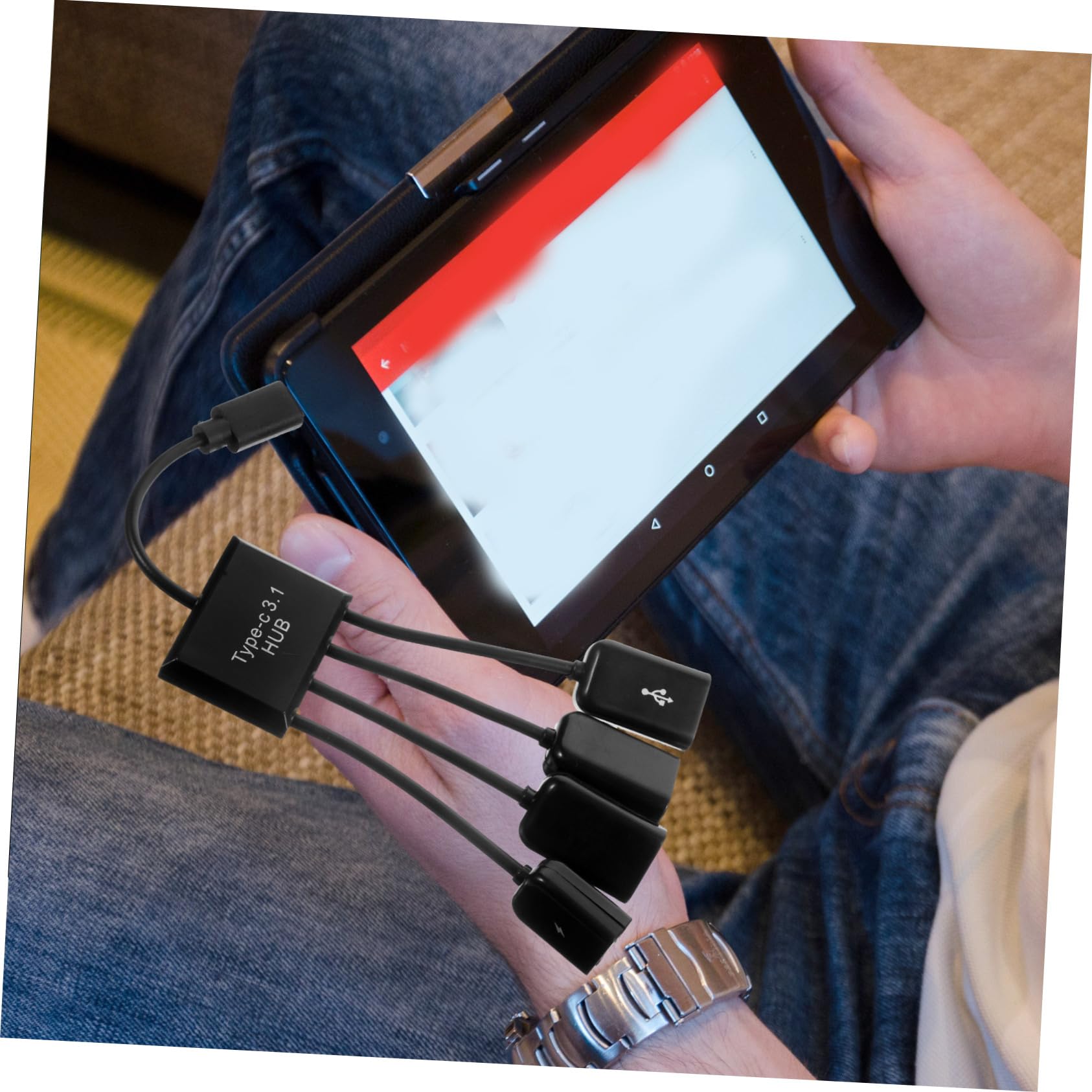 BESTonZON 3sets Hub Usb Adattatore Per Laptop e Pc Otg Per Dispositivi Usb Alimentazione Dispositivi Design e