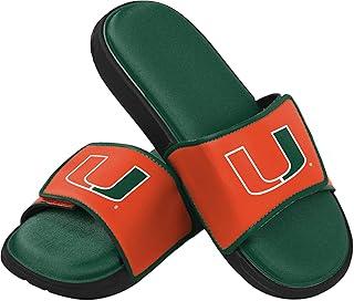 FOCO Mens NCAA College Team Logo Sport Shower Foam Slide Flip Flop Sandals