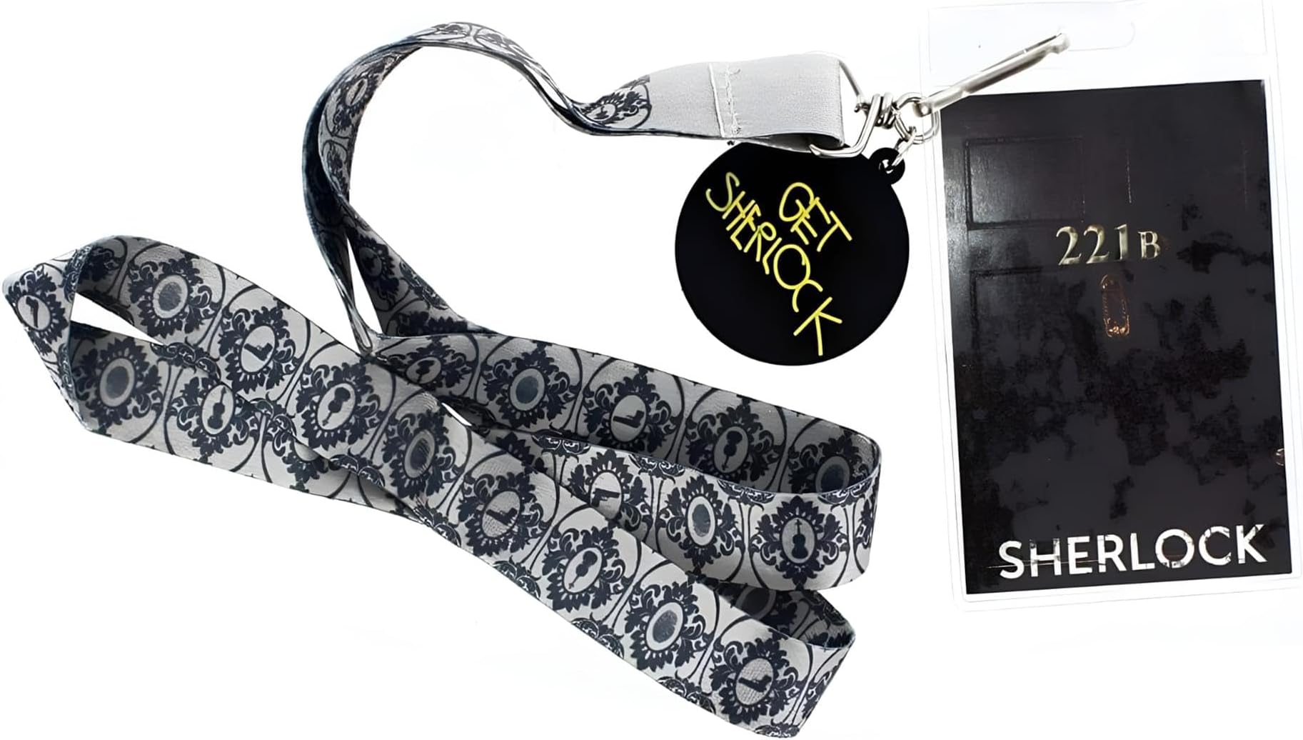Sherlock Holmes 221B with 2D Get Sherlocked Lanyard Charm