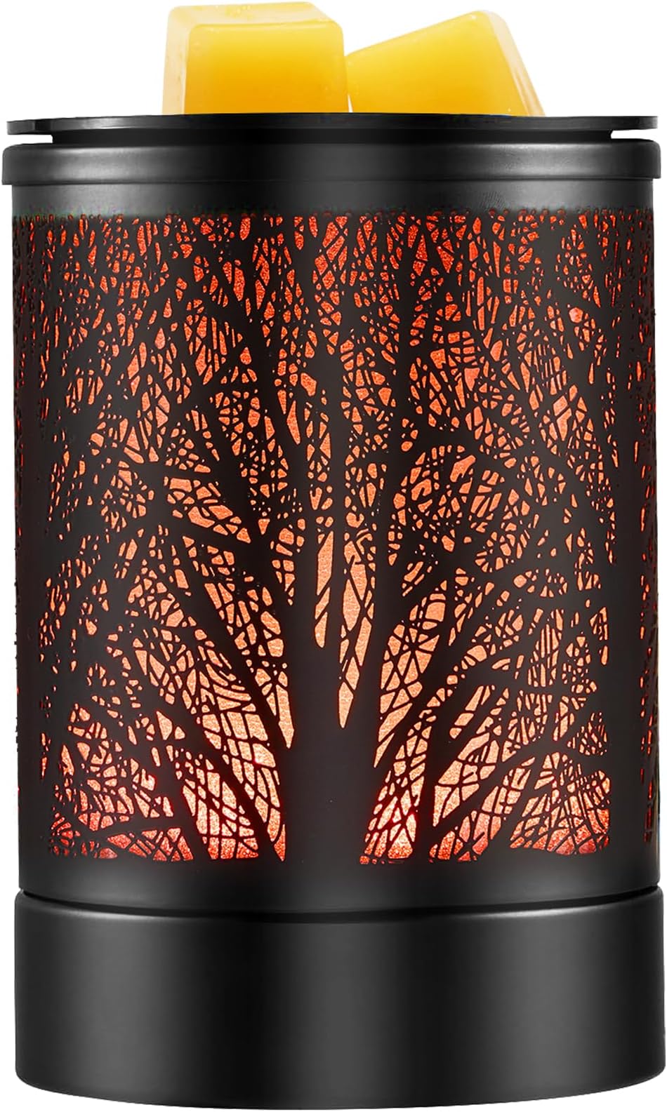 Enaroma Fragrance Wax Melts Warmer with 7 Colors LED Changing Light Classic Black Forest Design Scent Oil Candle Warmer for Home Black Forest