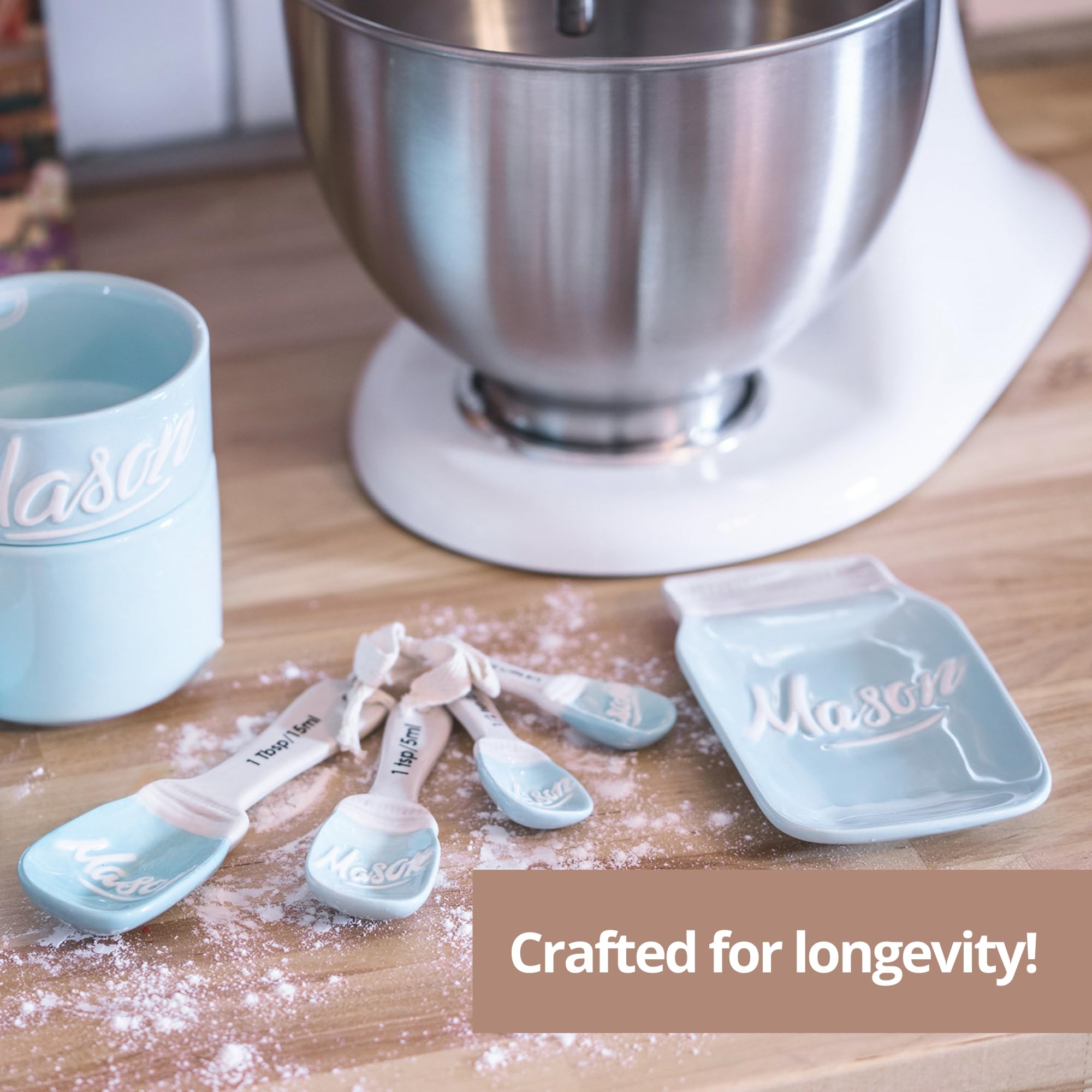 Amazon.co.jp: (Blue) - Blue Ceramic Mason Jar Spoon Rest : ホーム