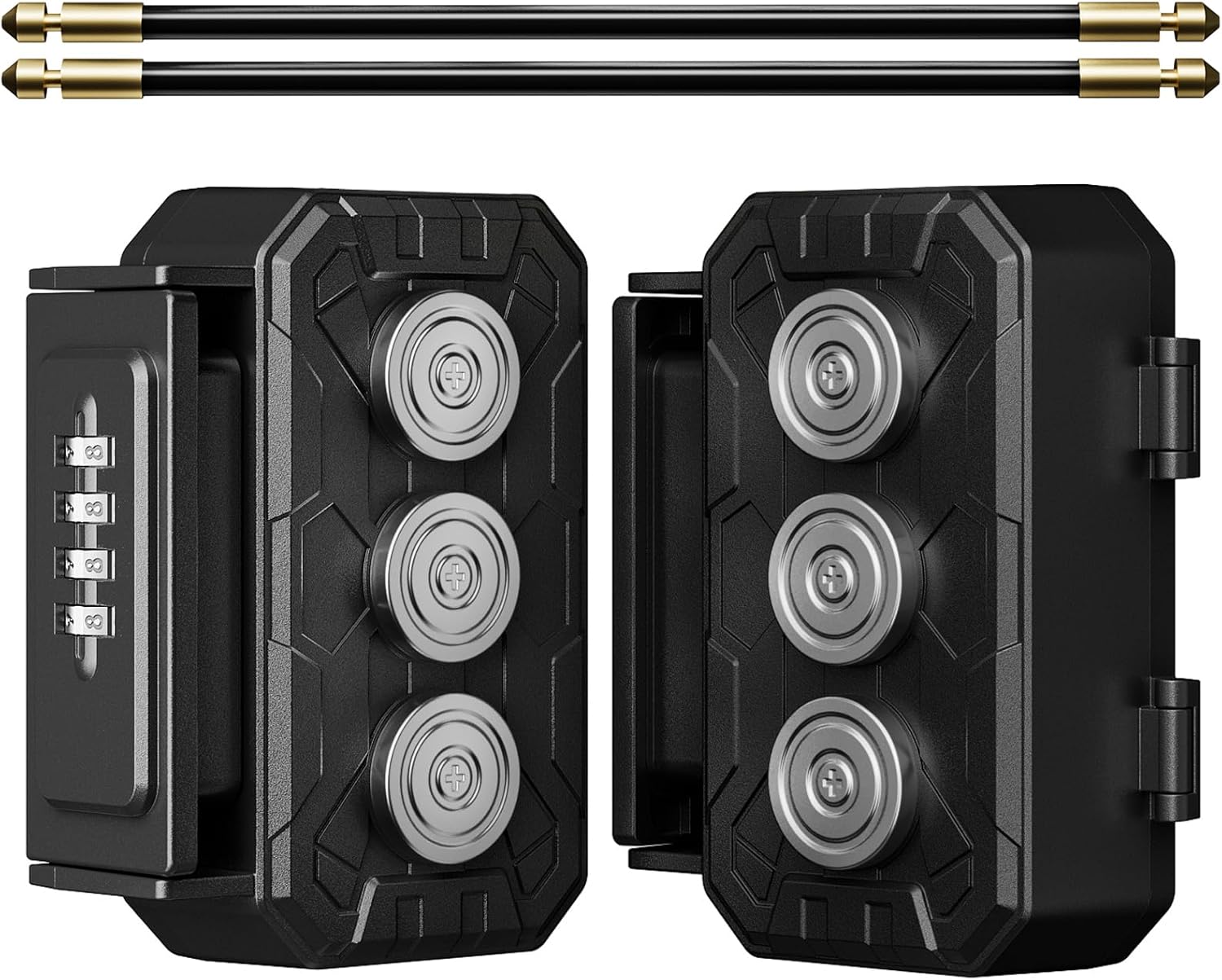 2pack Magnetic Key Box,Magnetic Key Holder For Under car,Magnetic Key Cabinets,Key Holder Magnetic,Hide a Key Magnetic Holder,Waterproof Magnetic Key Hider Outdoor