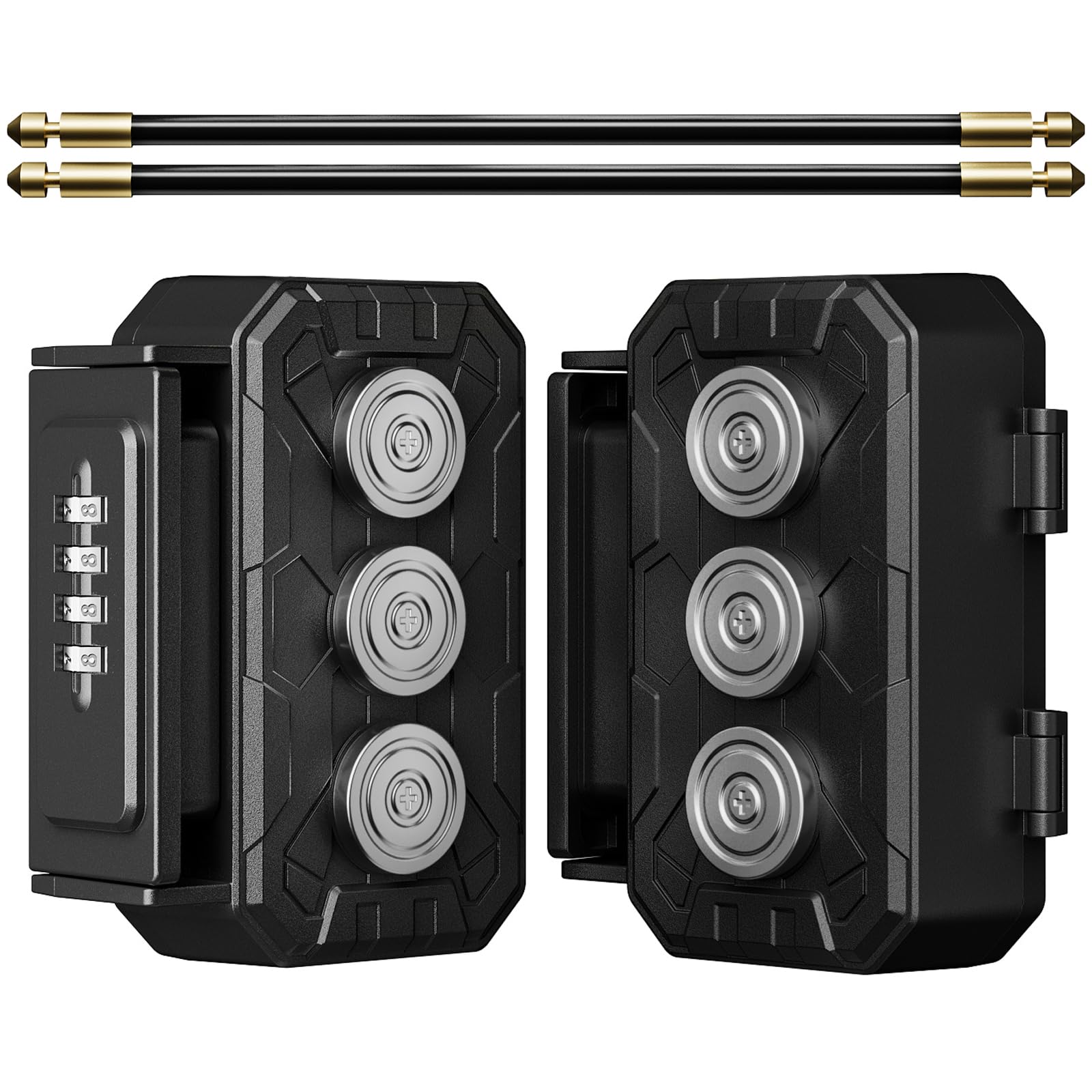 2pack Magnetic Key Box,Magnetic Key Holder For Under car,Magnetic Key Cabinets,Key Holder Magnetic,Hide a Key Magnetic Holder,Waterproof Magnetic Key