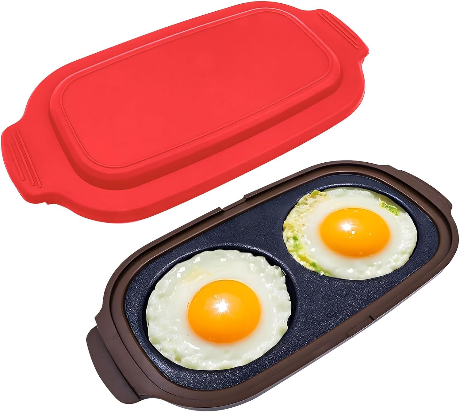 Zone Microwave Egg Cooker, Metal & Silicone Breakfast Maker for Fast Eggs & Bacon, Compact Kitchen Gadget for Office, Dorm & Travel