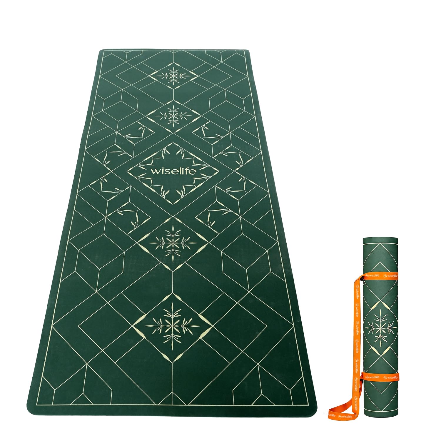 WiseLife Grande XL 6 MM TPE Yoga Mat for Men & Women | Extra Thick, Long & Wide Premium Exercise Mat with Yoga Strap | Anti-Slip & Anti-Tear Ideal for Yoga, Pilates, Home Workouts & Gym Use (Grid Alignment XL)-image-6