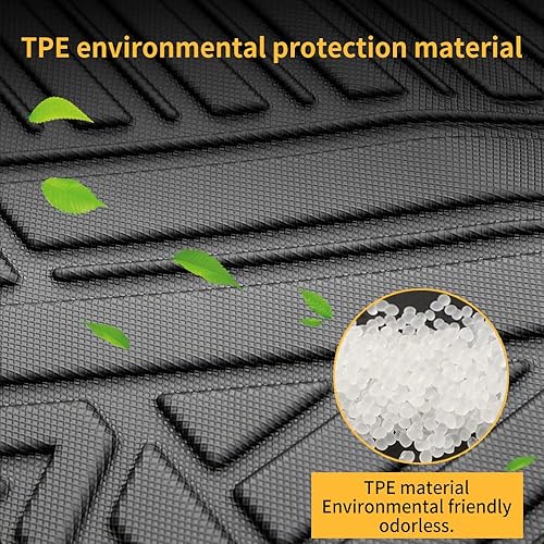 Miniatura 5 de AOMSAZTO Tapetes de piso de automóvil para Nissan Sentra 2020 2021 2022 2023 2024, tapetes de piso de automóvil de TPE resistentes para todo tipo de