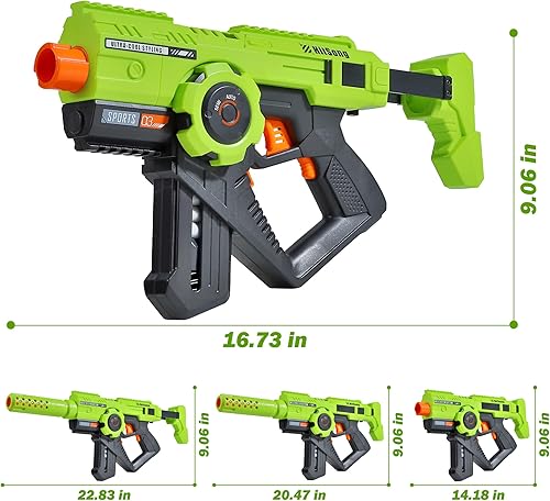 Miniatura 6 de Lanzador de juguete motorizado de balas suaves  100 dardos, dos cartuchos de dardos de 20 capacidades, regalo de juguete para niños, niñas, a partir