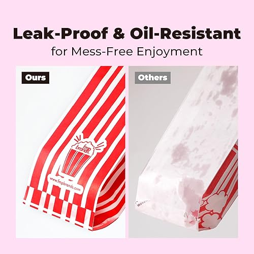 Miniatura 3 de Paquete de 1000 Bolsas de palomitas de maíz de 1 onza  Pequeño recipiente de papel desechable para palomitas de maíz, parte inferior plana a prueba