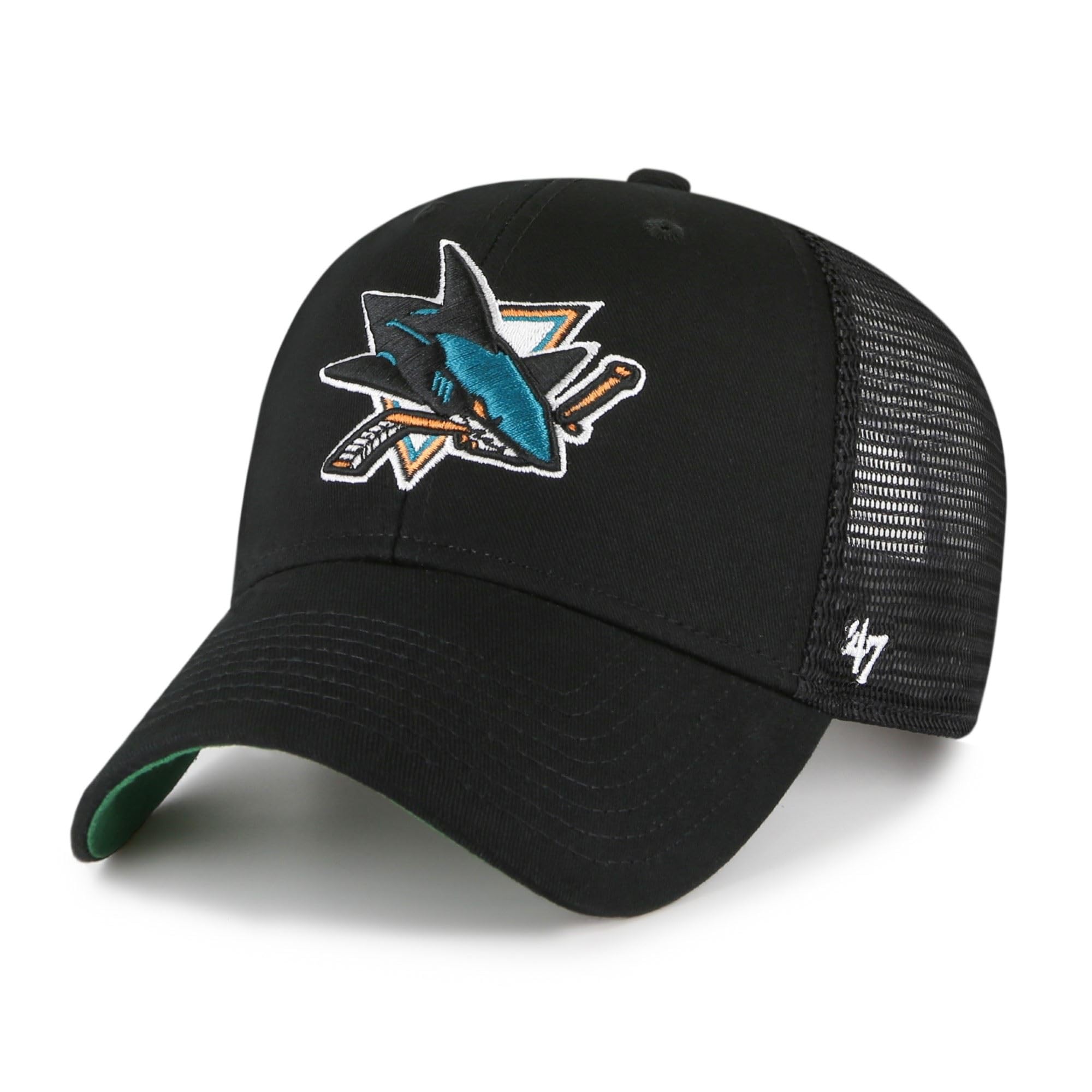 47 San Jose Sharks NHL Most Value P. Branson Black Adjustable Trucker Cap