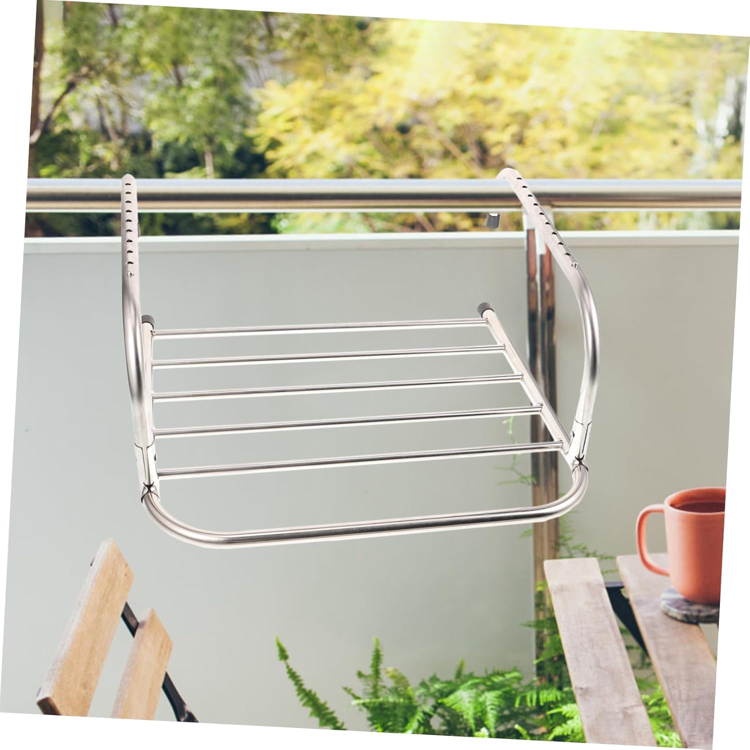 Multifunctional Windowsill Drying Rack Foldable Telescopic Clothes Hanger Windproof Design for Indoor Use for Drying Shoes Towels and Bedding