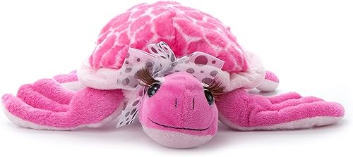 Miniatura 5 de The Petting Zoo, Lash'z - Peluche de tortuga marina rosa, regalos para niñas, juguete de peluche de 12 pulgadas