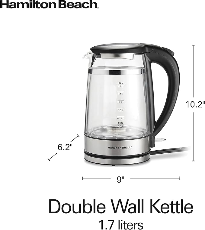 Tetera Eléctrica Hamilton Beach Doble Pared 1.7L LED miniatura 3