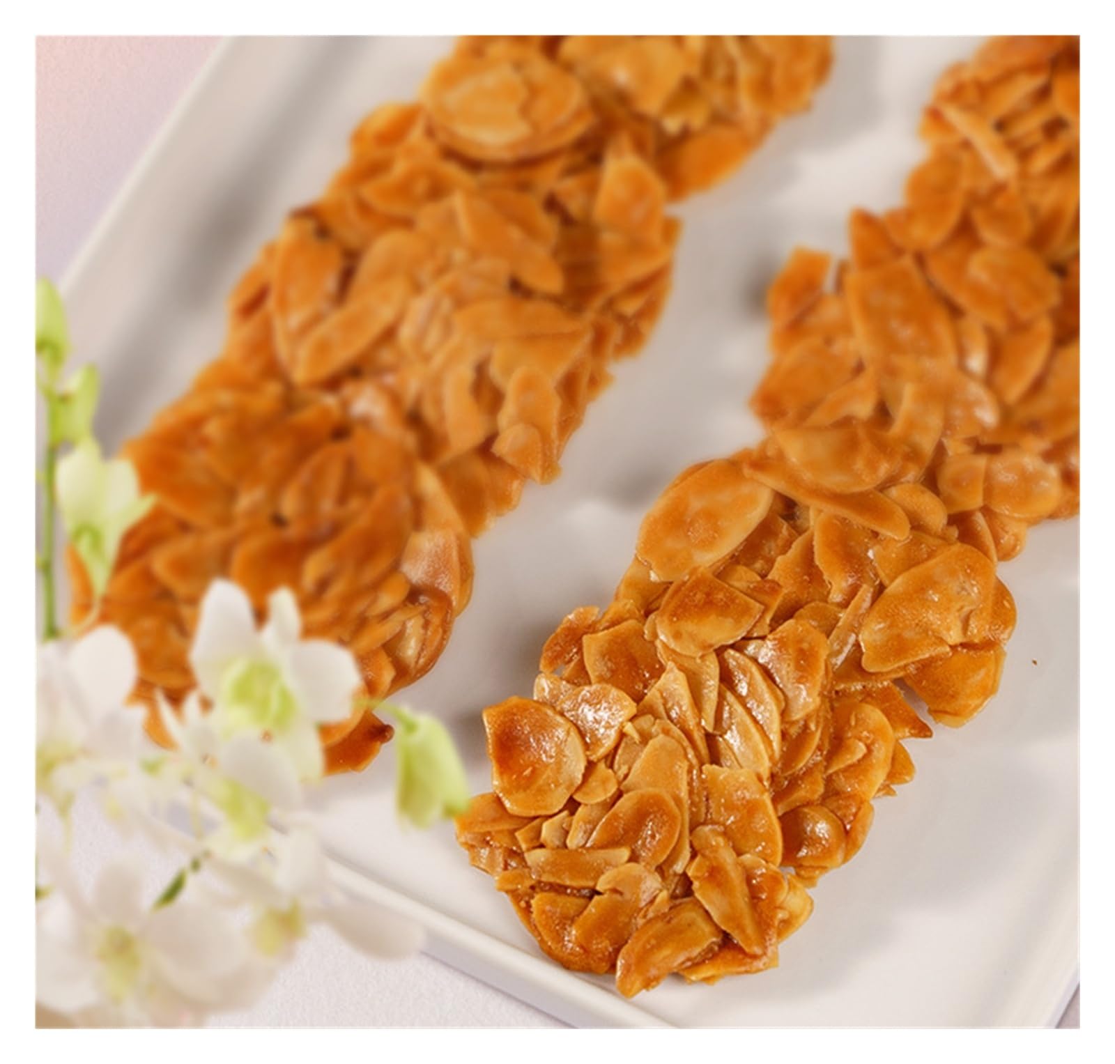 80 g de galletas finas de almendras, galletas de nueces fragantes, crujientes y crujientes, el refrigerio perfecto for satisfacer sus antojos(4pcs)
