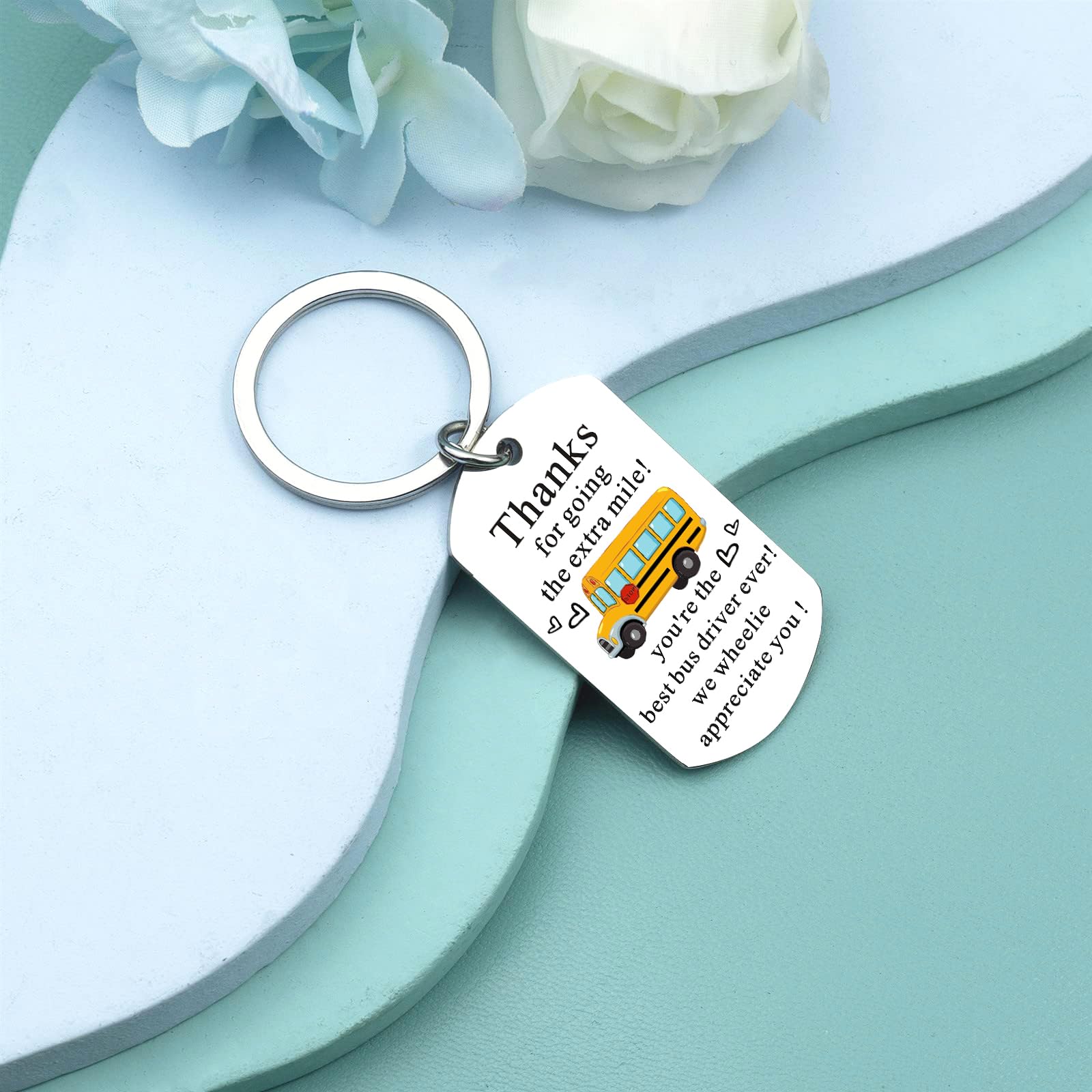 School Bus Driver Gifts Bus Driver Appreciation Gifts Valentine Gift Thank You Keychain Birthday Thanksgiving Day Christmas Stocking Stuffers Birthday Gift Retirement Custodian Appreciation Gift